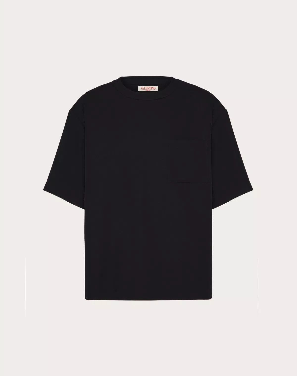 Valentino oc11z0625 Wool Grisaille T-Shirt in Black Size US L / EU 52-54 / 3 - 1 Thumbnail