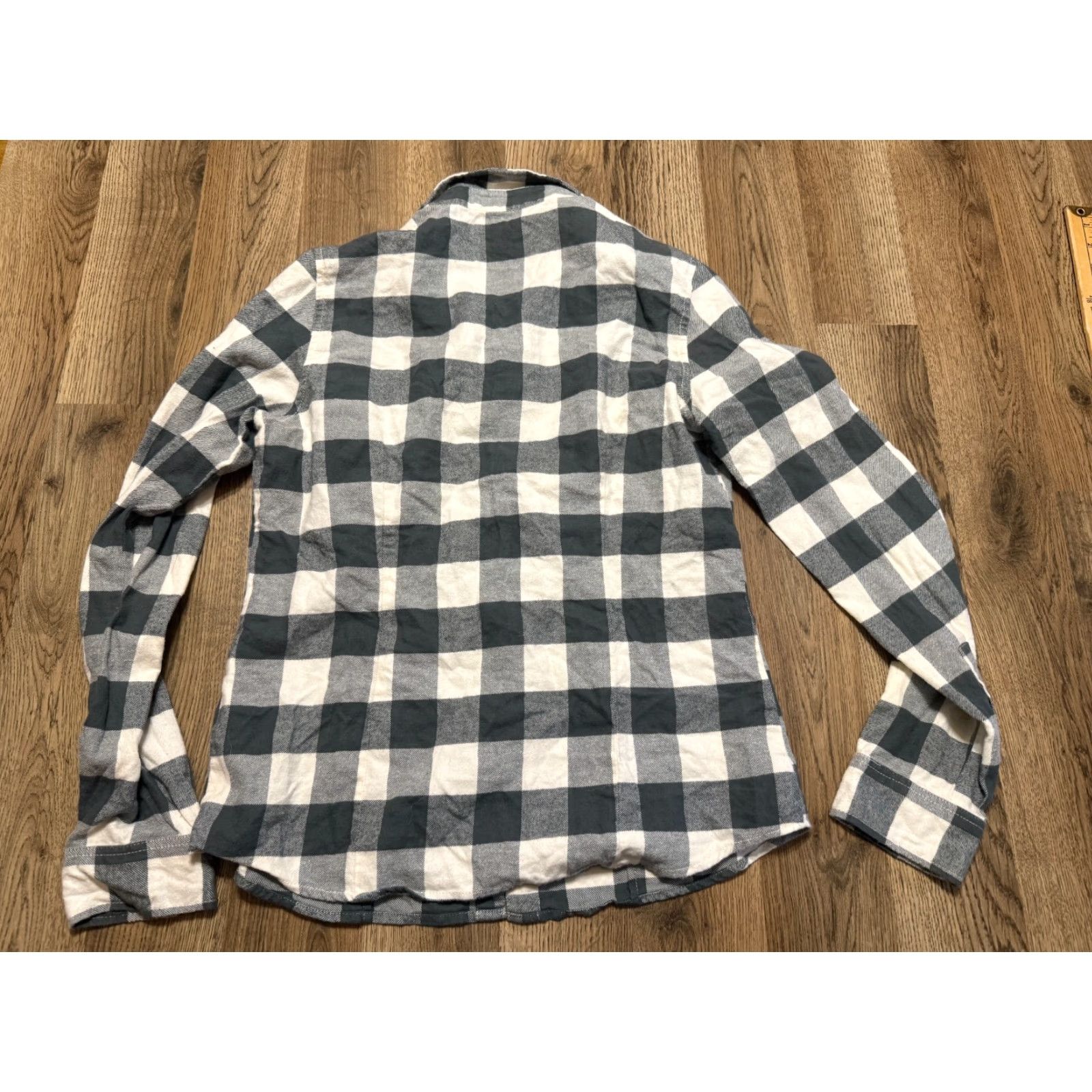 Vintage FOX Shirt Women's Medium Green Plaid Long Sleeve Button-Up Size M / US 6-8 / IT 42-44 - 2 Thumbnail