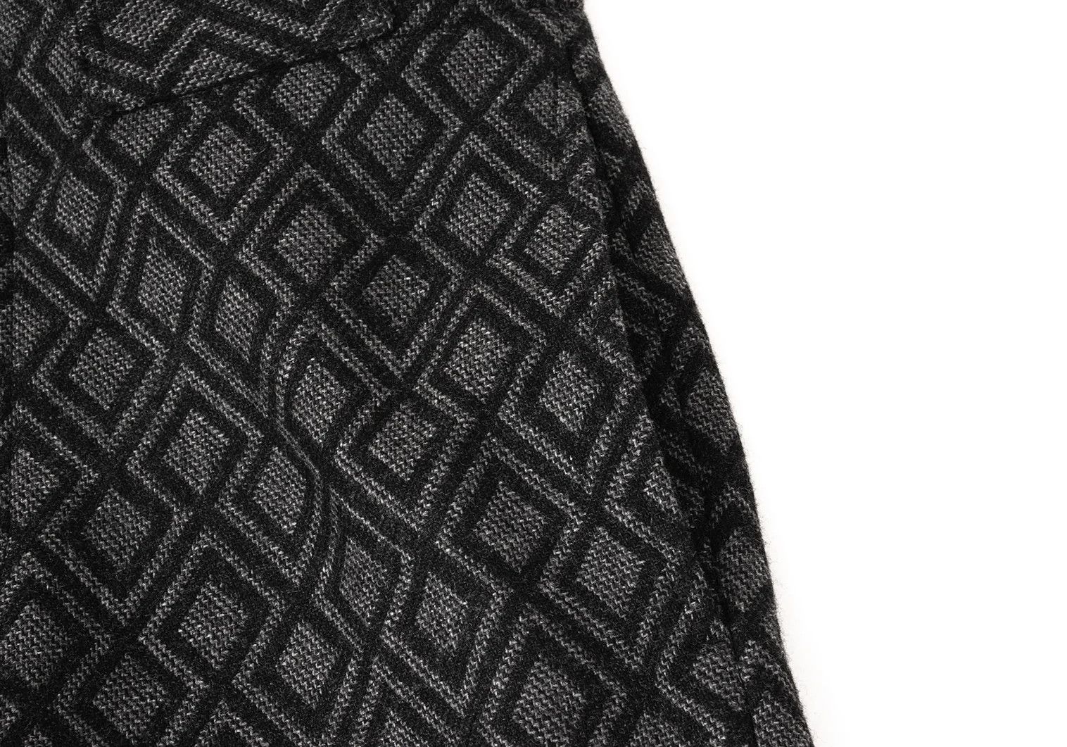 Emporio Armani Cashmere Blend Wool Geometric Jacquard Pants Charcoal 44 Size US 28 / EU 44 - 5 Thumbnail