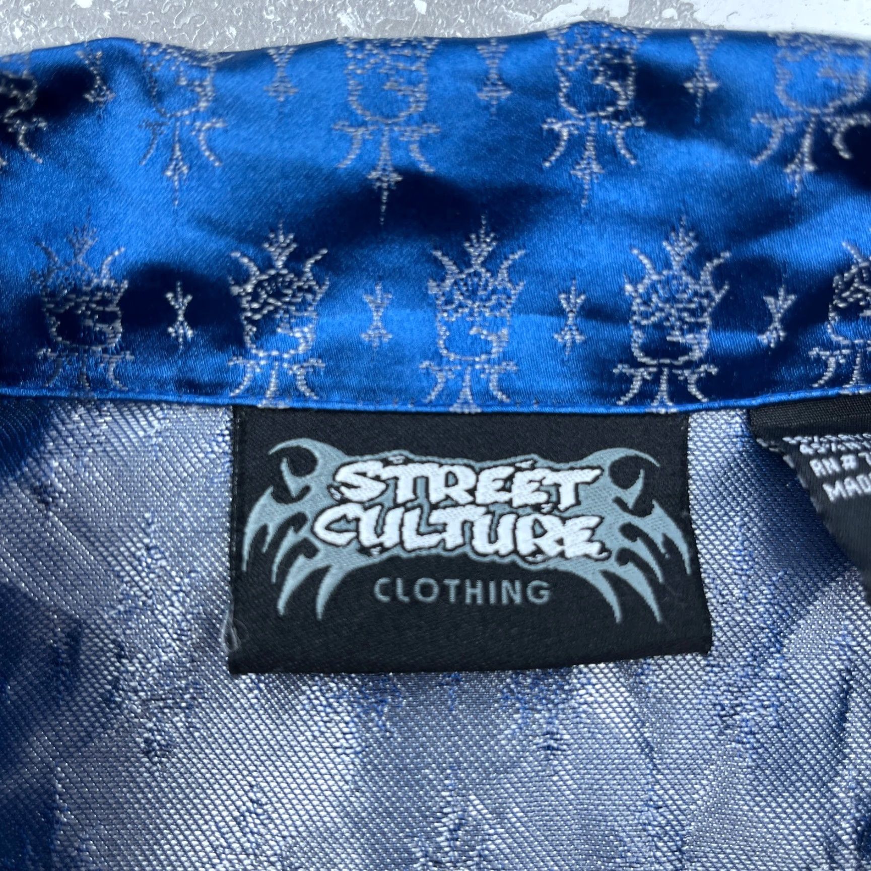 Vintage VINTAGE Street Culture Shirt Men XL Blue Button Up Skull AOP Bowling Punk Size US XL / EU 56 / 4 - 6 Thumbnail