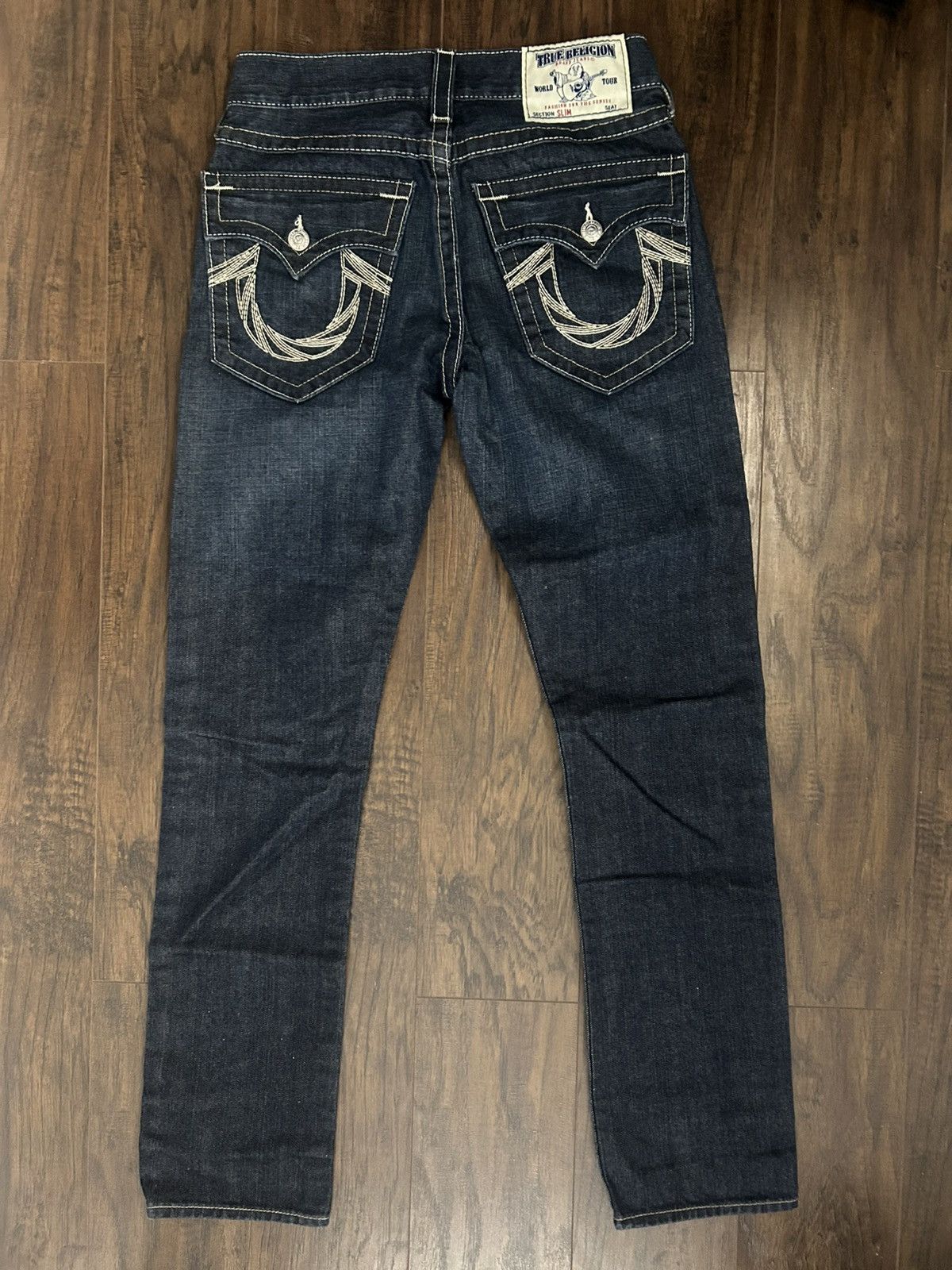 True Religion True Religion Dark Denim Slim Jeans Size US 30 / EU 46 - 5 Thumbnail