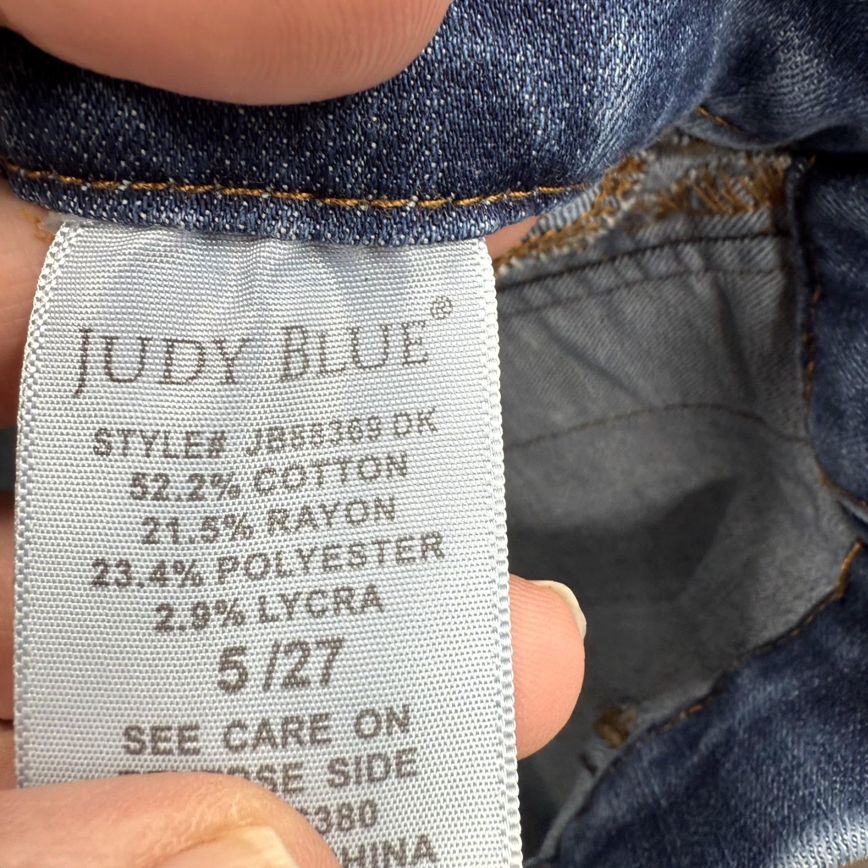 Denime Judy Blue Jeans Womens 5 27 Blue Boyfriend Fit Distressed Stretch Denim Casual Jeans Size 27" / US 4 / IT 40 - 5 Thumbnail