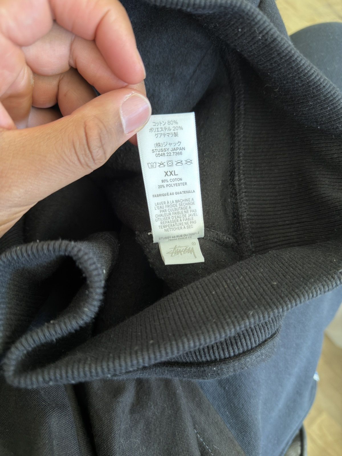 Stussy STUSSY PARIS BLACK HOODIE WORN ONCE SIZE XXL fits snug Size US XXL / EU 58 / 5 - 6 Thumbnail
