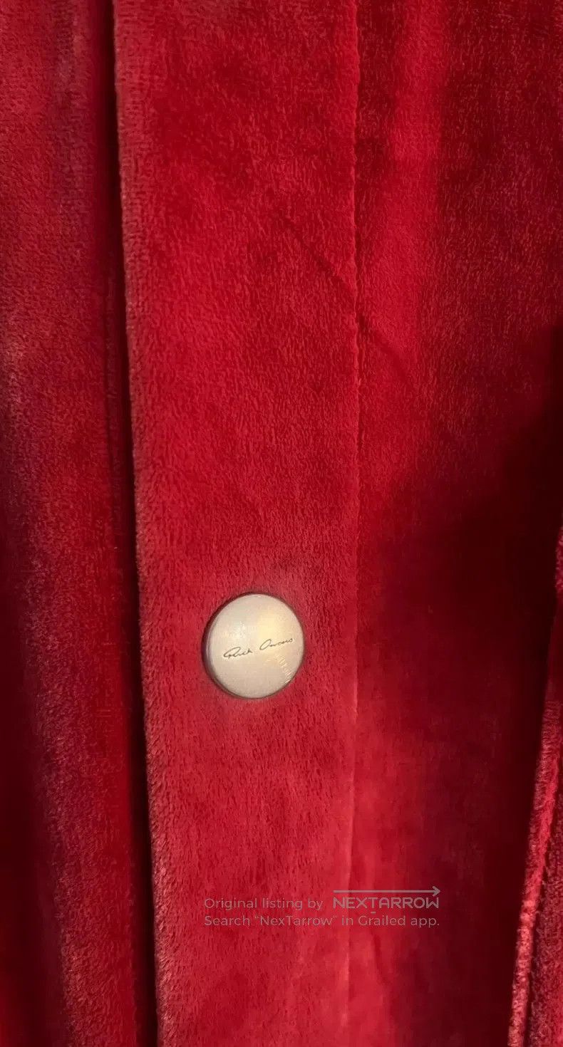 Rick Owens Rick Owens Red Velvet Oversized Jacket. Size US M / EU 48-50 / 2 - 4 Thumbnail