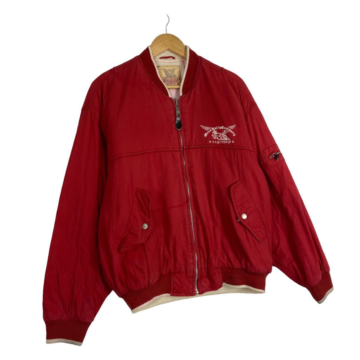 Japanese Brand EXPRESSLY MEN'S RALLY COMPANY BIG LOGO BOMBER JACKET Size US M / EU 48-50 / 2 - 5 Thumbnail