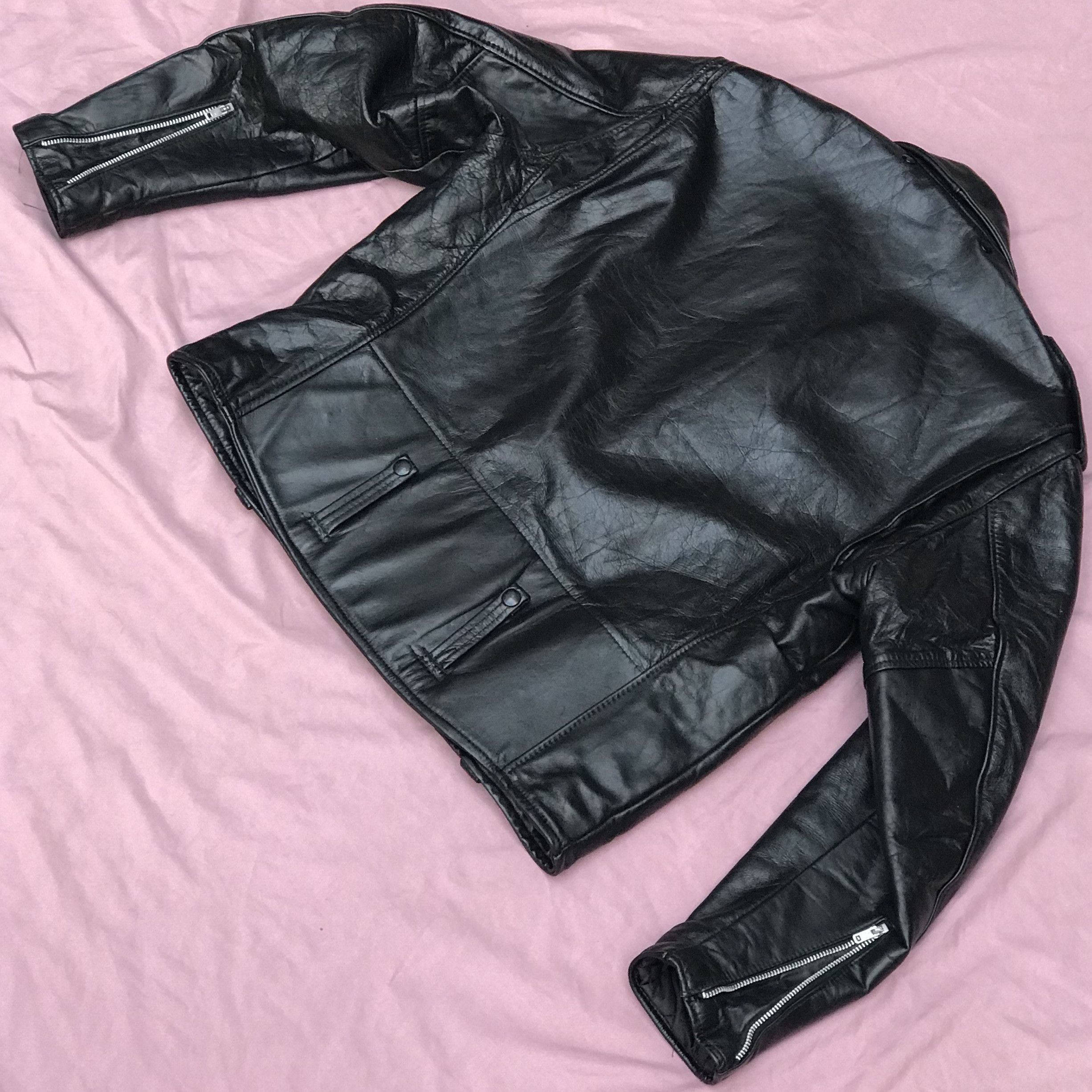 Harley Davidson AMF HARLEY DAVIDSON USA POLICE LEATHER BIKER JACKET Size US L / EU 52-54 / 3 - 1 Thumbnail