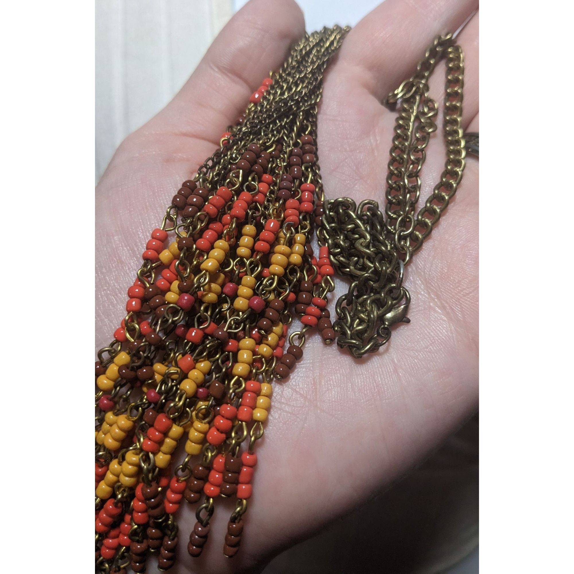 Other Boho Chic Beaded Fringe Necklace Size ONE SIZE - 7 Thumbnail