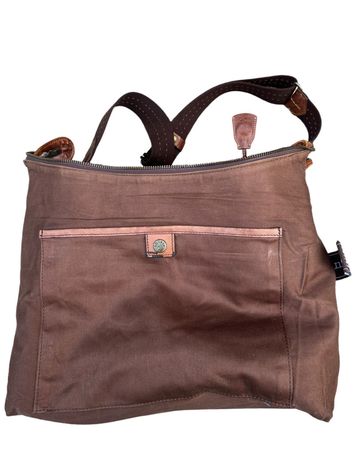 Leather Vintage Aniary Japan Distress Patina Leather 2 Way Bag Size ONE SIZE - 22 Thumbnail