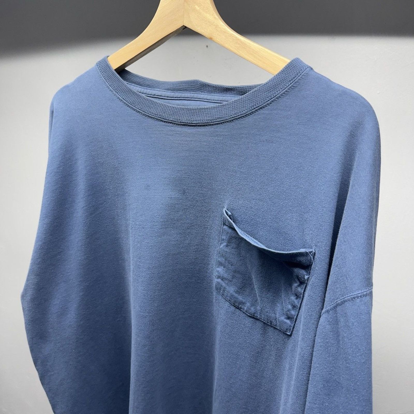 Vintage Faded Russell Athletic Blue Longsleeve Shirt ERD Grunge Size US XL / EU 56 / 4 - 2 Thumbnail
