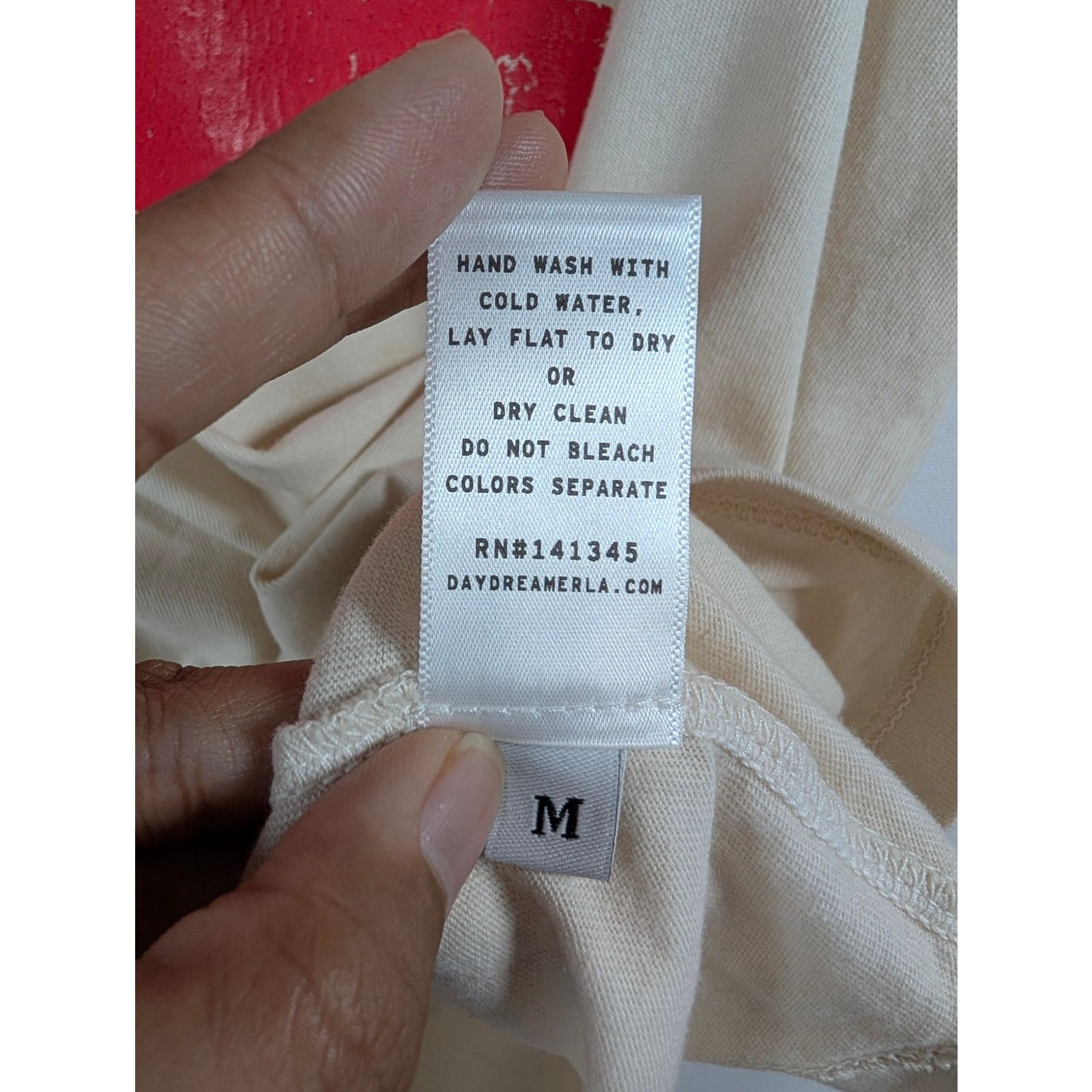 REVOLVE Revolve Daydreamer 87 Oversized Jersey Dirty White Tee Shirt Size M / US 6-8 / IT 42-44 - 4 Thumbnail