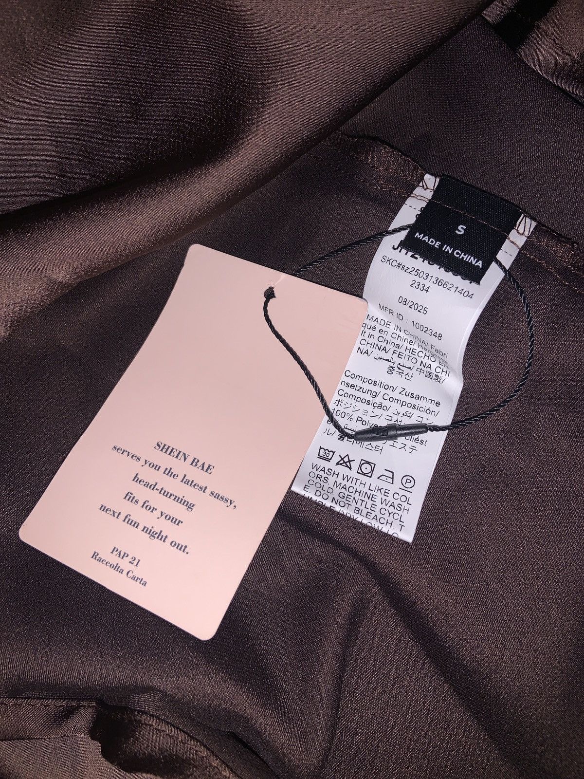 Shein Womens - Sheinbae Maxi Dress - Metallic Brown - Size Small Size S / US 4 / IT 40 - 4 Thumbnail