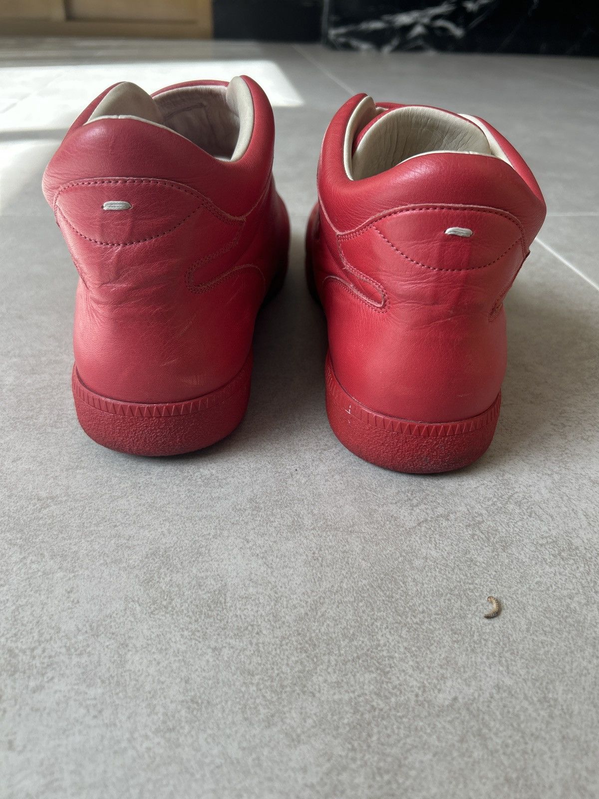 Maison Margiela Margiela Clinic GAT Red leather midtop strap Size US 12 / EU 45 - 12 Thumbnail