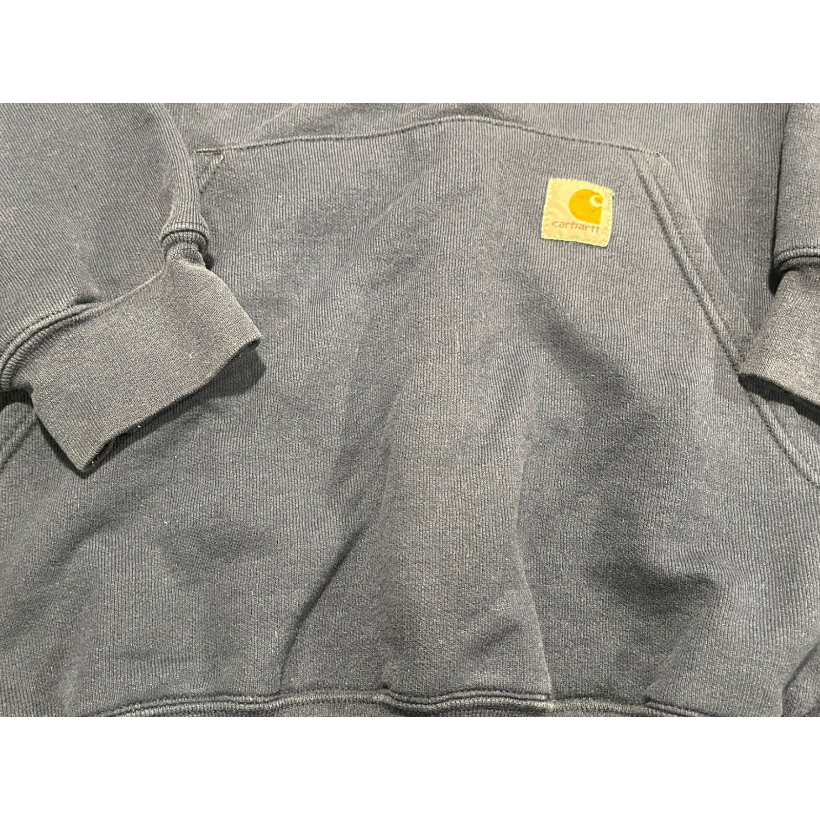 Carhartt Carhartt Hoodie Mens M Navy Blue Pullover Sweatshirt Logo Graphic Print Pockets All Seasons Fleece Size US M / EU 48-50 / 2 - 2 Thumbnail
