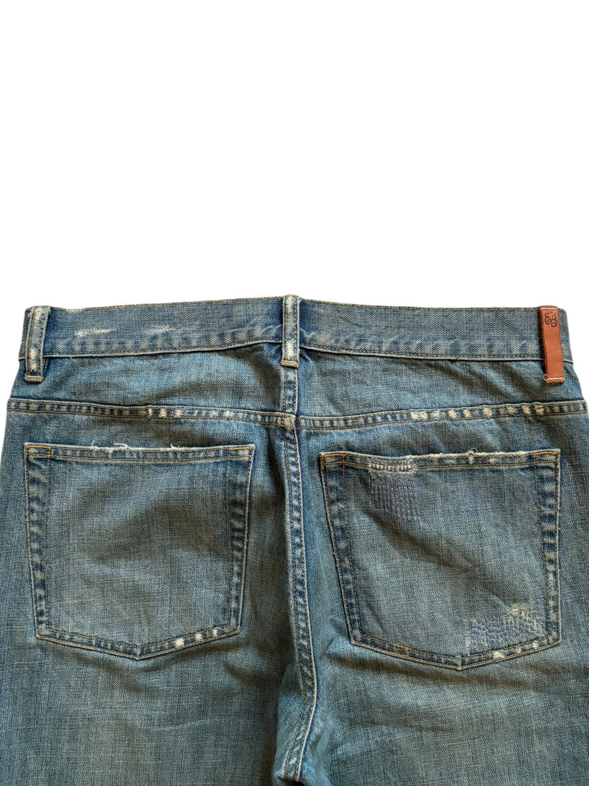 Japanese Brand Vintage Japanese Brand Mud Wash Patched Flare Jeans Size US 34 / EU 50 - 8 Thumbnail