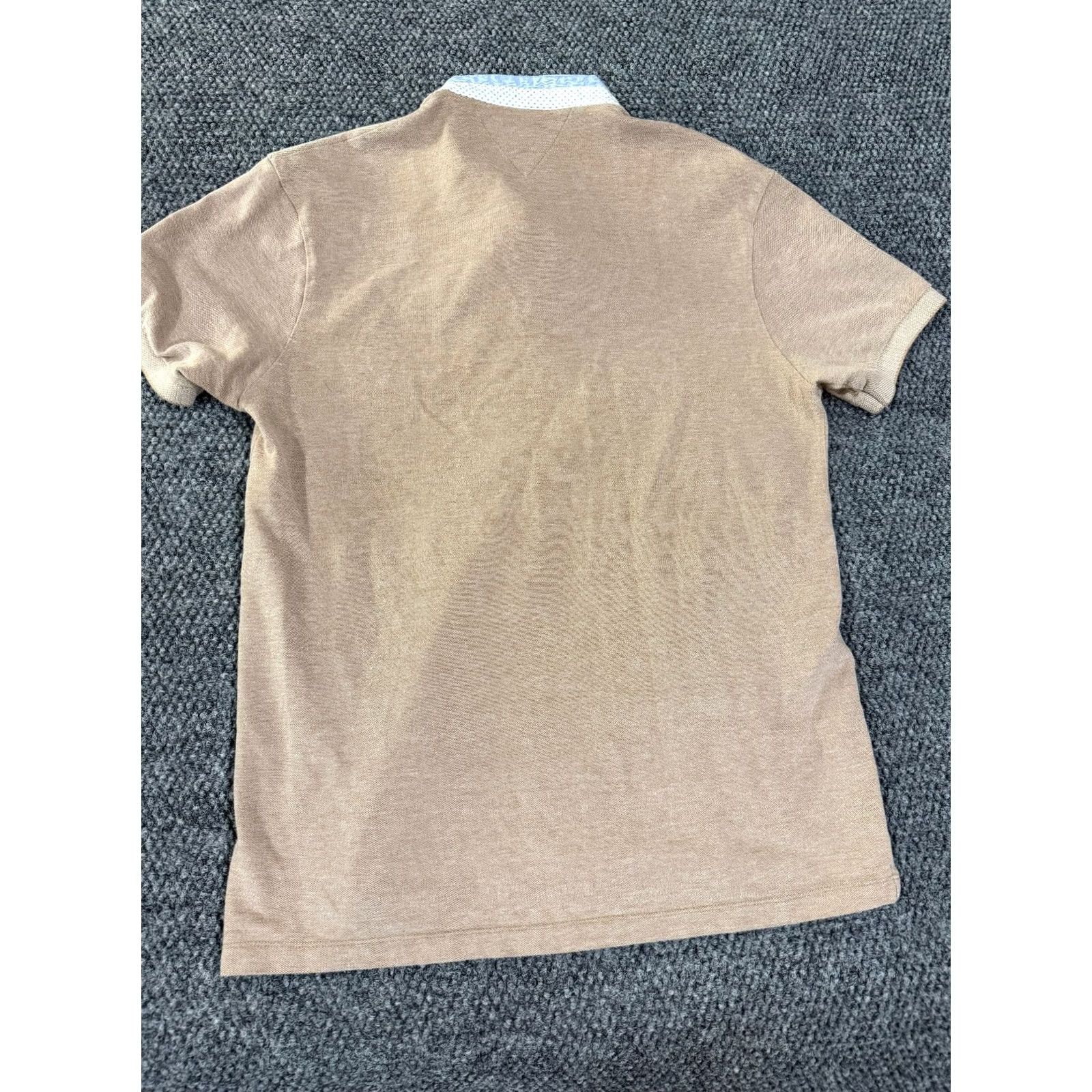 Zara Zara Polo Shirt Mens L Beige Short Sleeve Casual Knit Cotton Regular Fit Golf Modern Button Collar shirt Size US L / EU 52-54 / 3 - 7 Thumbnail