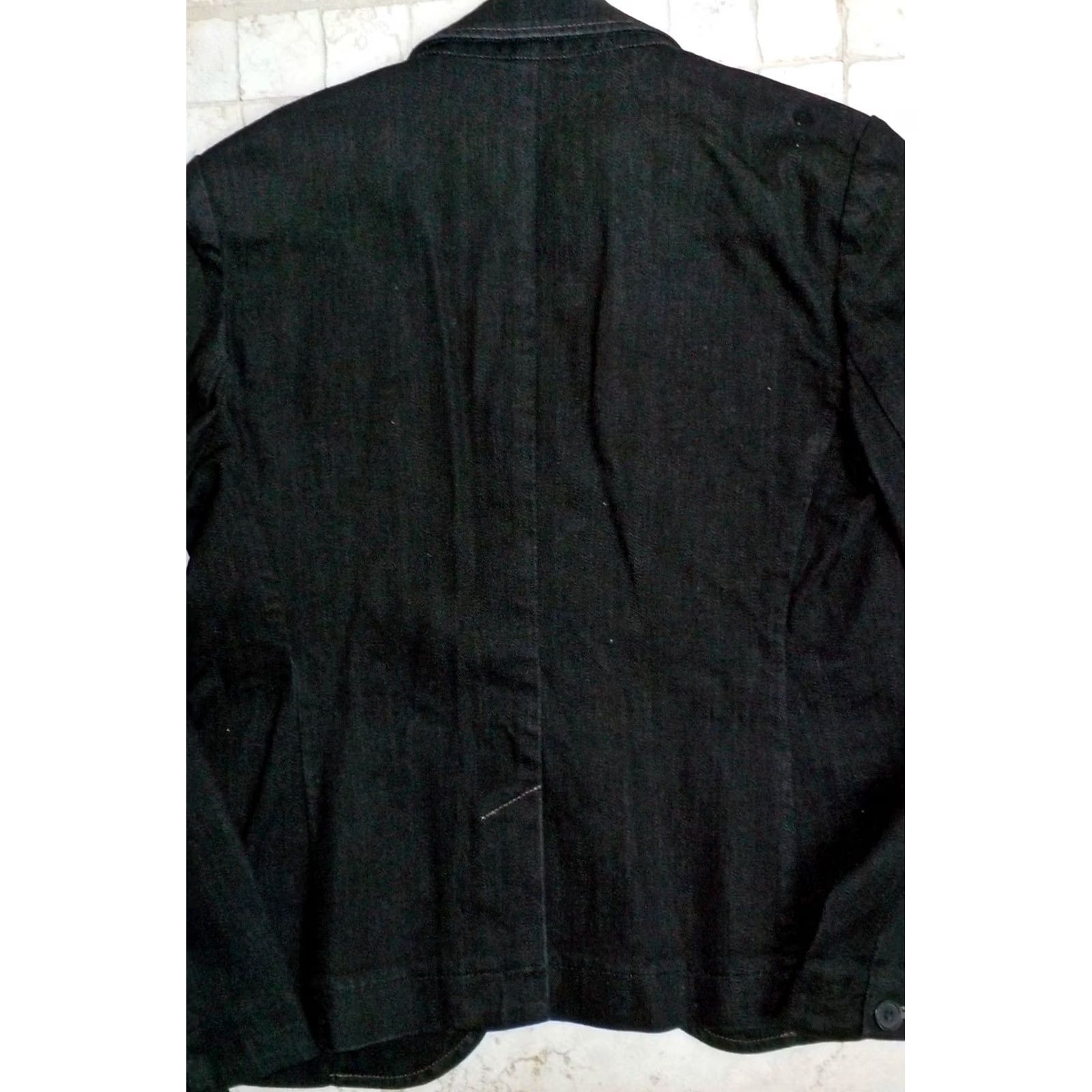 Theory THEORY Denim Blazer Black Size 4 Women Regular Hip Length 3 Button Front Pockets Back Vent XS? Size S / US 4 / IT 40 - 6 Thumbnail