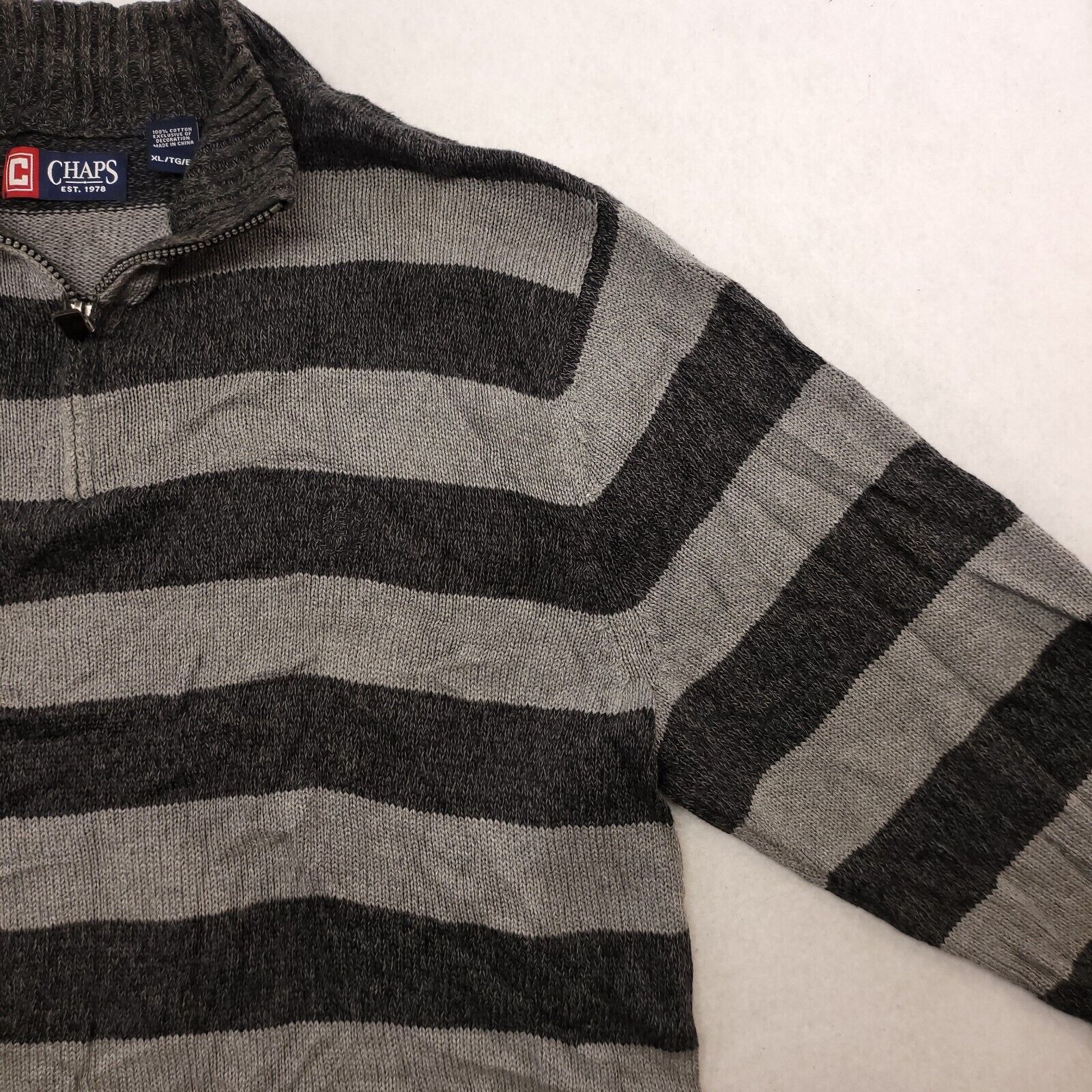 Chaps Chaps Pullover Sweater Mens Size Extra Large XL Gray Black Size US XL / EU 56 / 4 - 5 Thumbnail