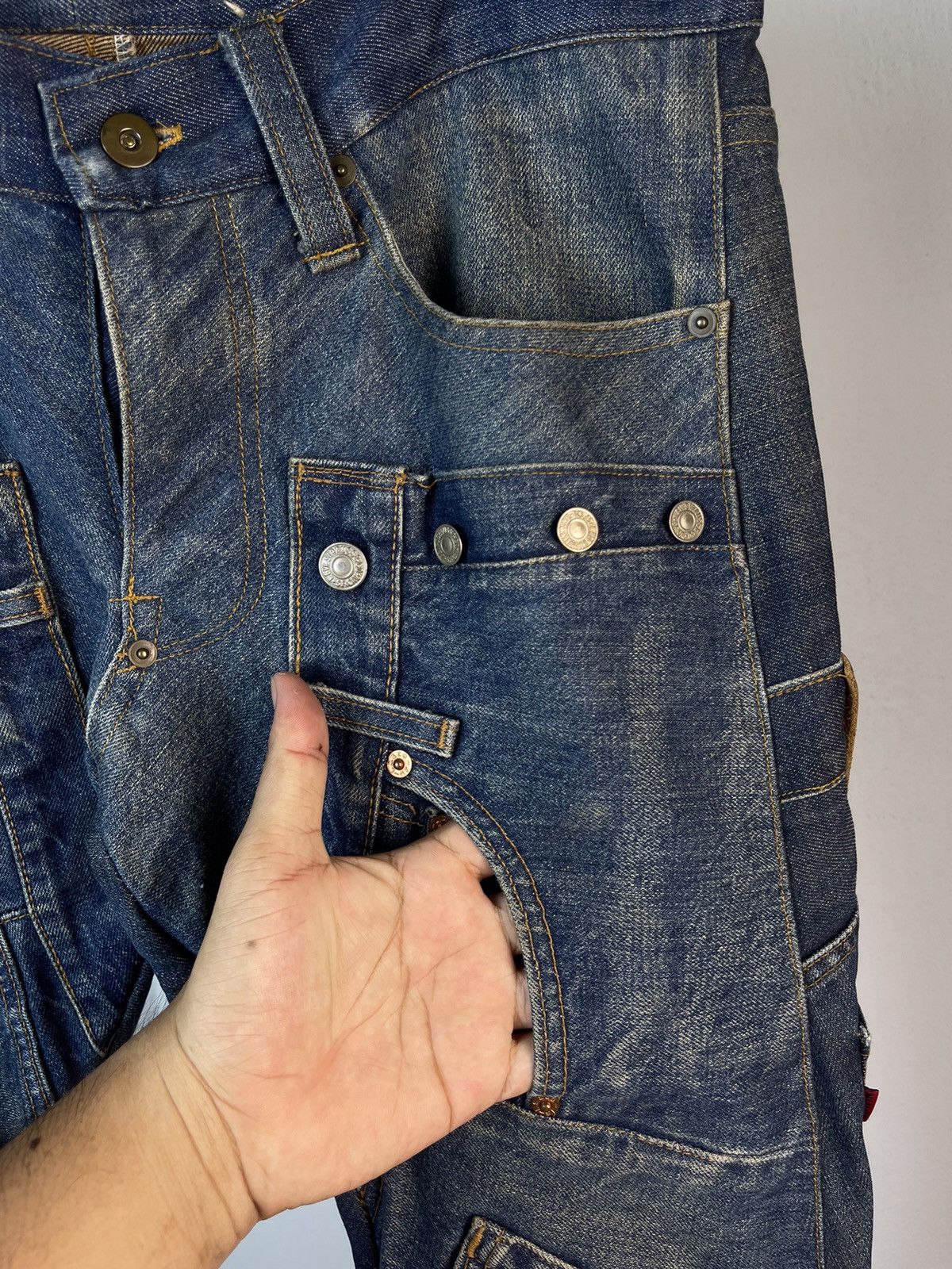 20471120 × Beauty Beast A/W2000 20471120 Reconstruction Denim Pants Size US 34 / EU 50 - 11 Thumbnail