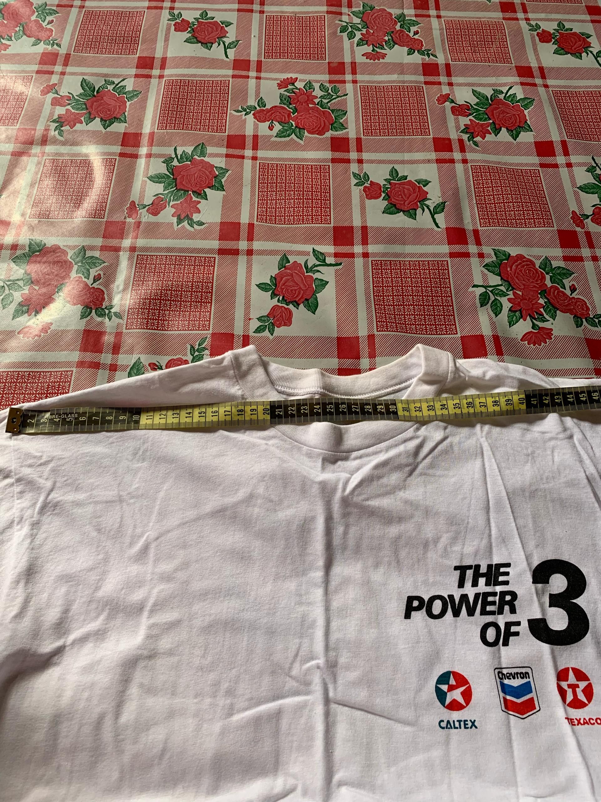 Vintage single stich Vintage The Power Of 3 Caltex Chevron Texaco Size US M / EU 48-50 / 2 - 3 Thumbnail