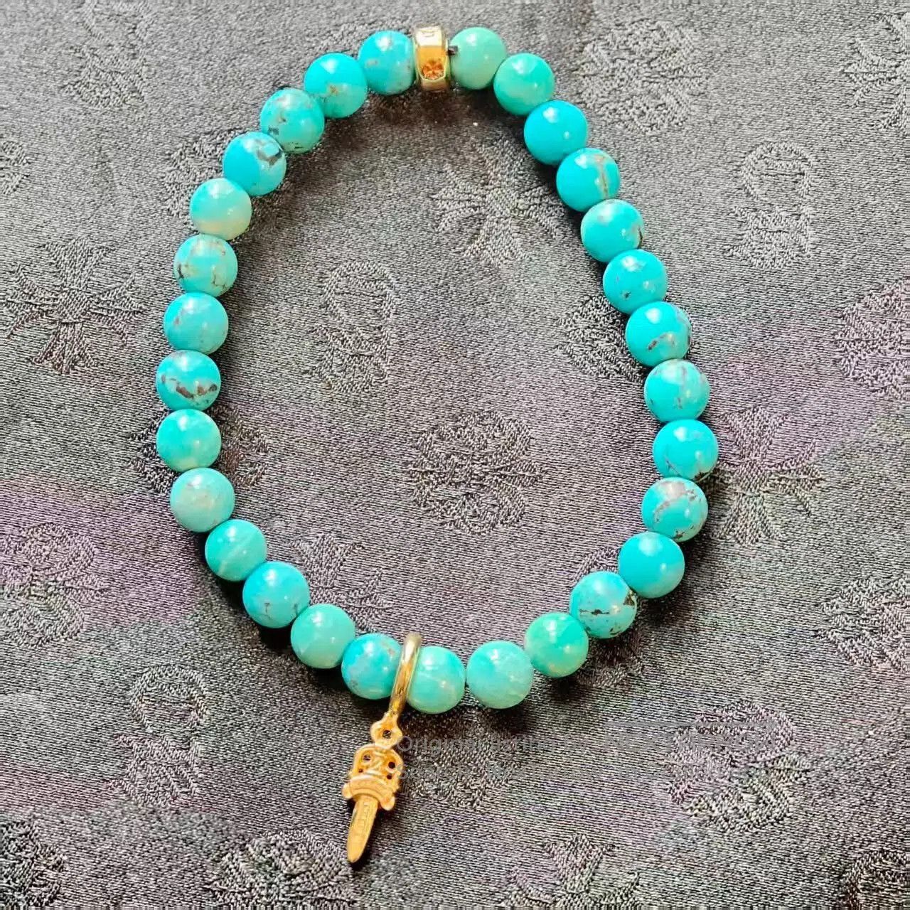 Chrome Hearts Chrome Hearts 22K Gold Turquoise Bracelet. Size ONE SIZE - 1 Thumbnail