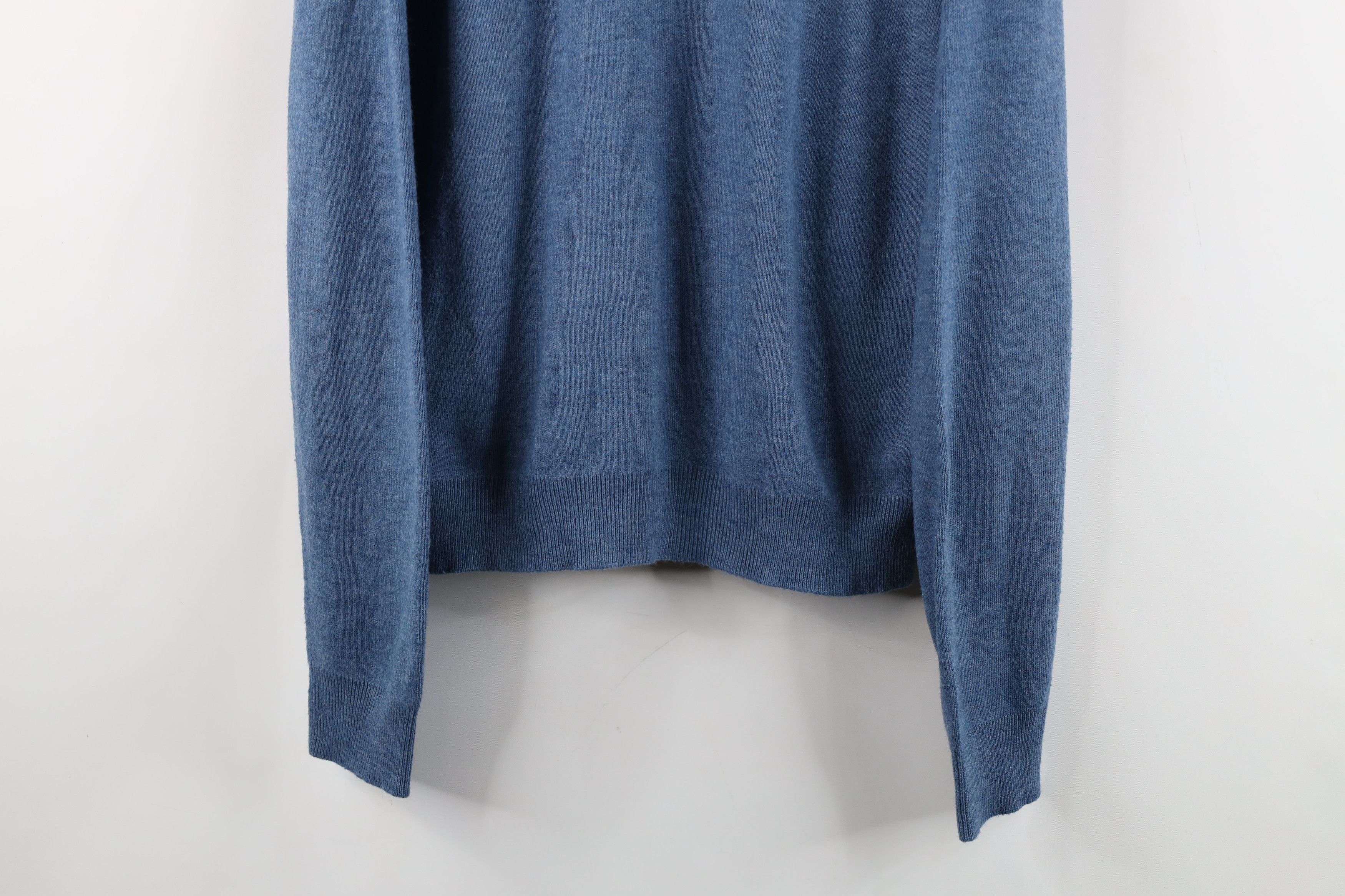 Vintage Vintage 90s Streetwear Blank Knit V-Neck Sweater Blue USA Size US XL / EU 56 / 4 - 3 Thumbnail