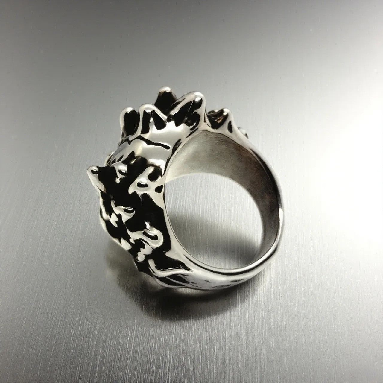 Jewelry Skull Titanium Steel Ring Size ONE SIZE - 4 Thumbnail