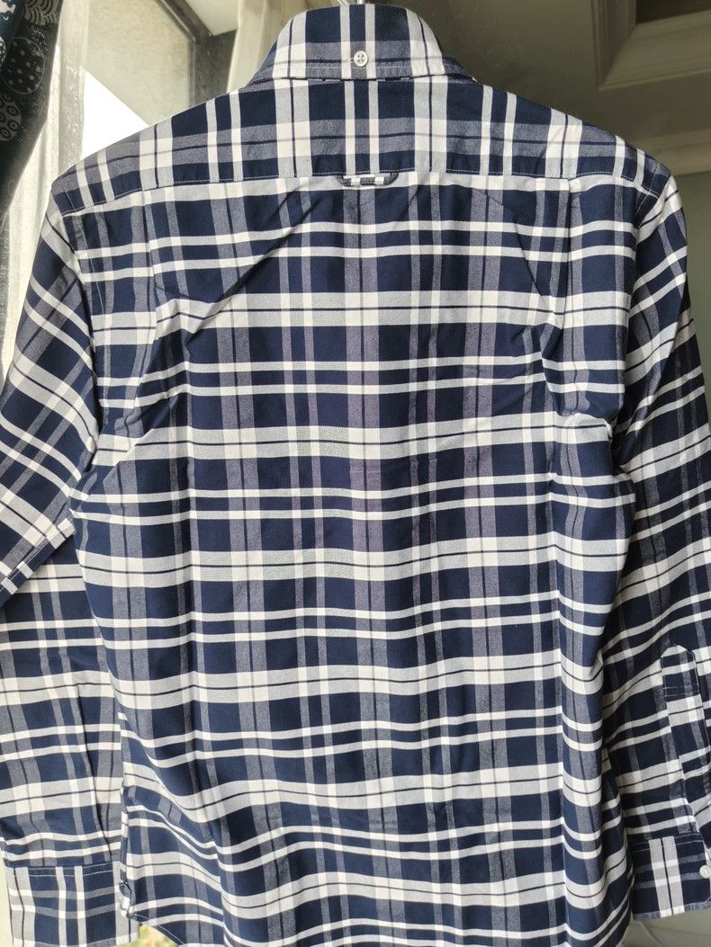 Thom Browne Thom Browne Blue and white checkered shirt Size US S / EU 44-46 / 1 - 2 Thumbnail