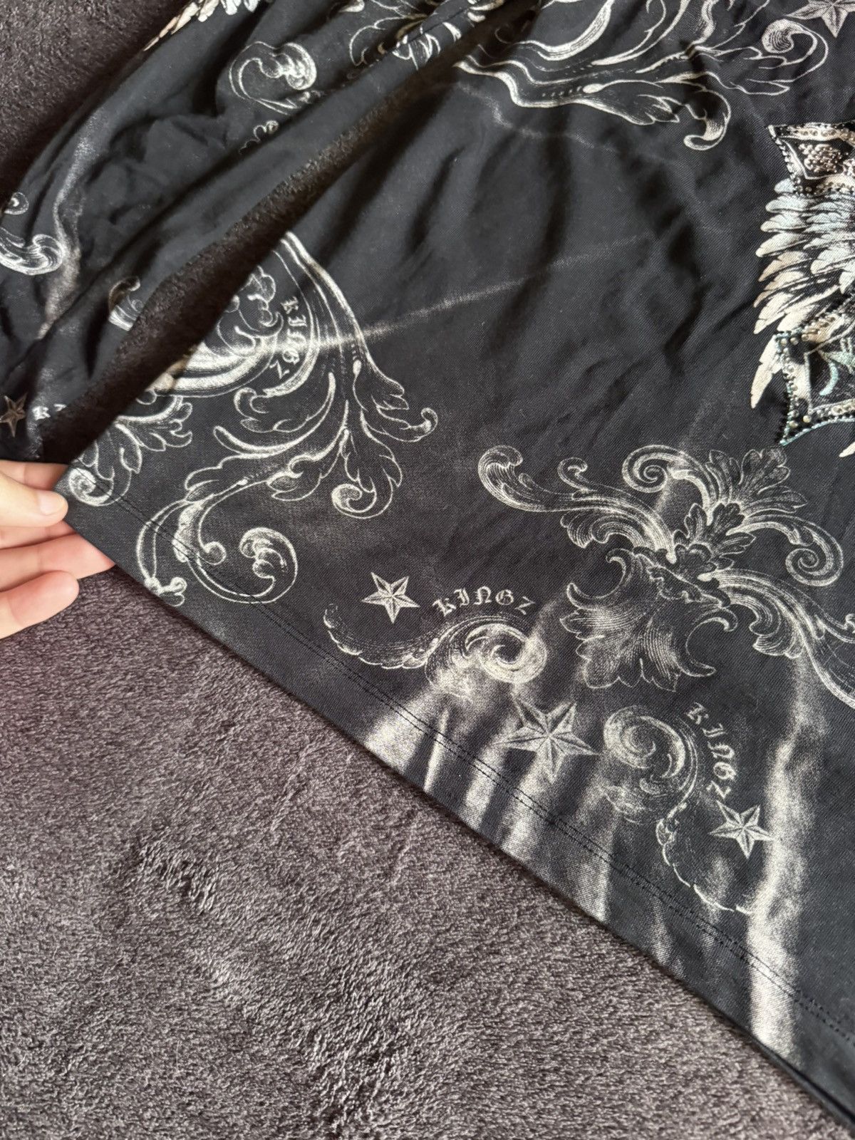 Vintage Vintage Affliction long sleeve with rhinestones y2k Japaness Size US S / EU 44-46 / 1 - 8 Thumbnail