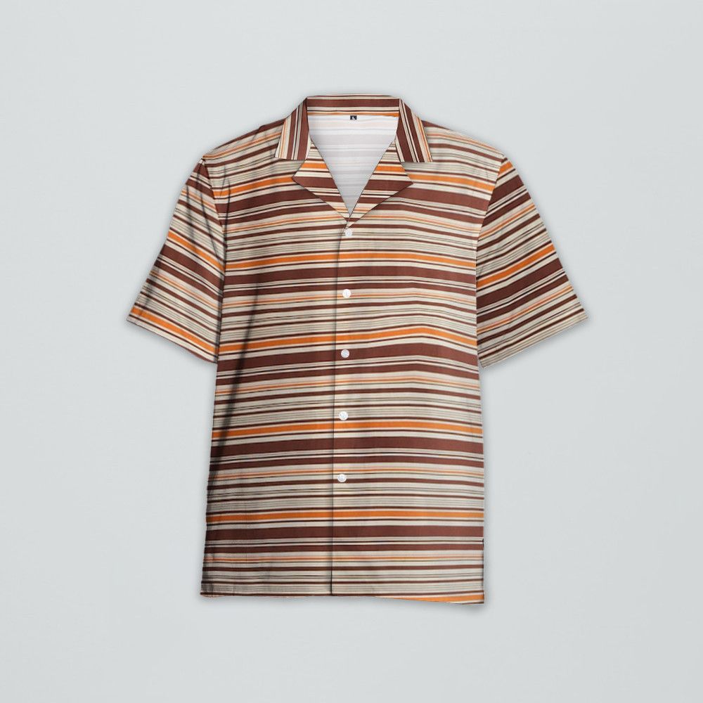 Designer Striped Cotton and Bowling Shirt Size US M / EU 48-50 / 2 - 1 Thumbnail
