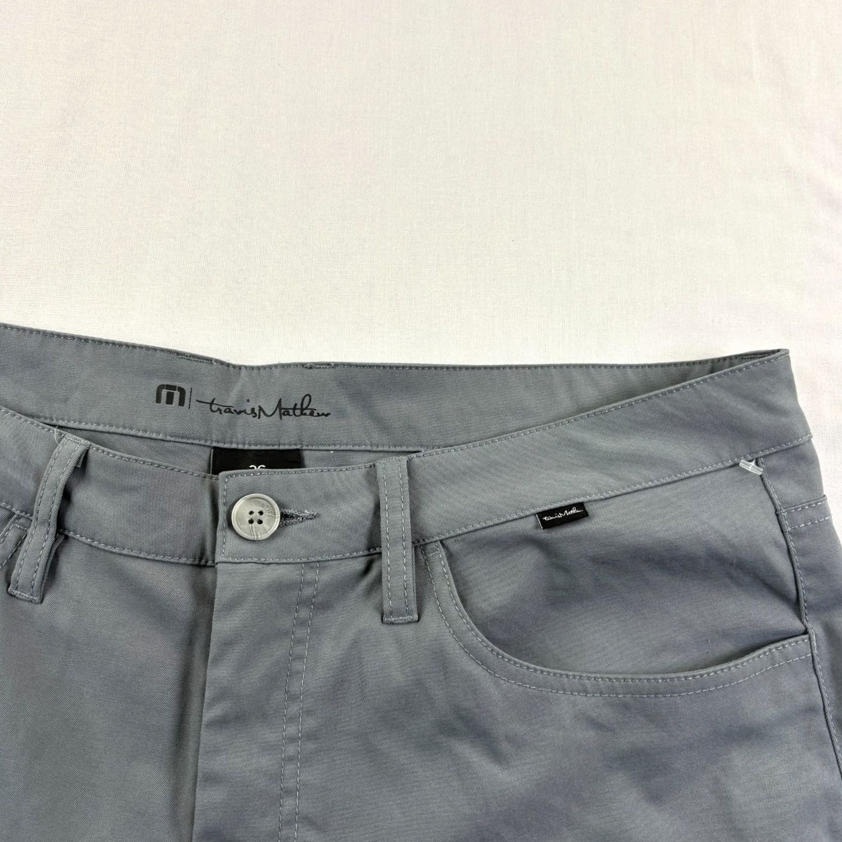 TravisMathew VINTAGE Travis Mathew Pants Mens 36x26 Gray Chino Golf Performance Tech Stretch Size US 36 / EU 52 - 2 Thumbnail