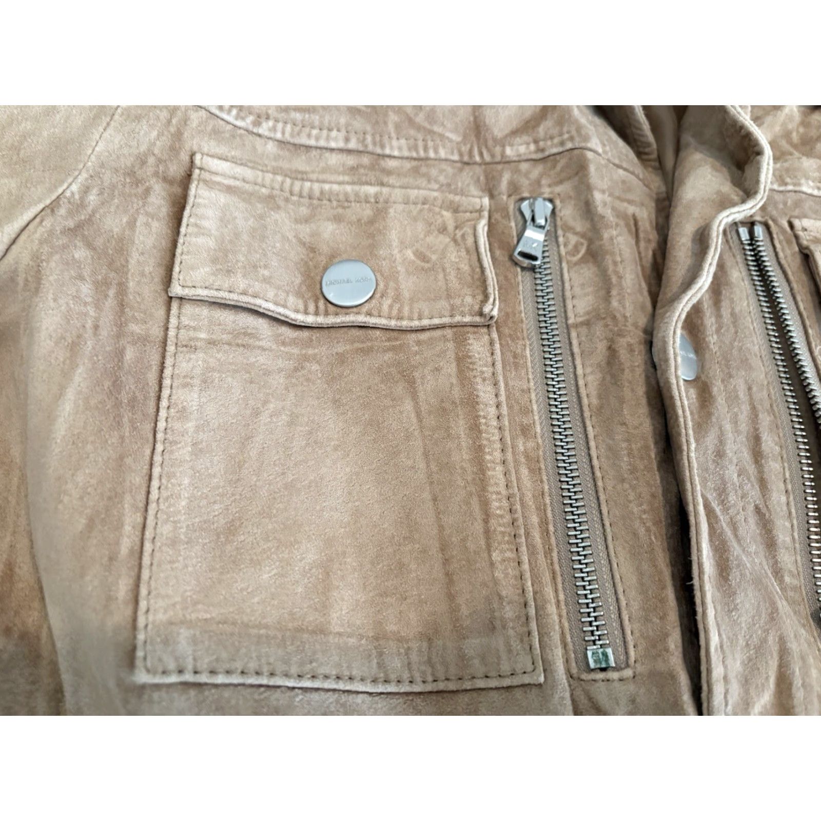 Michael Kors Michael Kors Leather Jacket Button Front Size Medium Men Beige Jacket Size US M / EU 48-50 / 2 - 6 Thumbnail