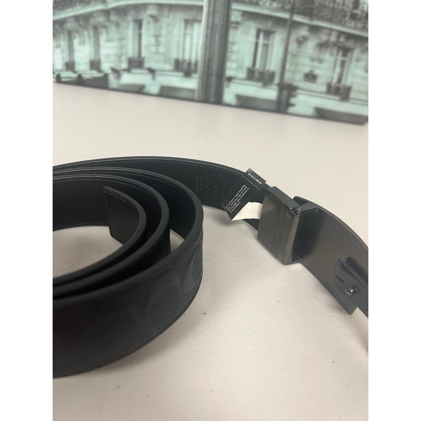 Coach Coach F12026 Black Reversible Belt Cut To Size 38mm Size 38 - 5 Thumbnail