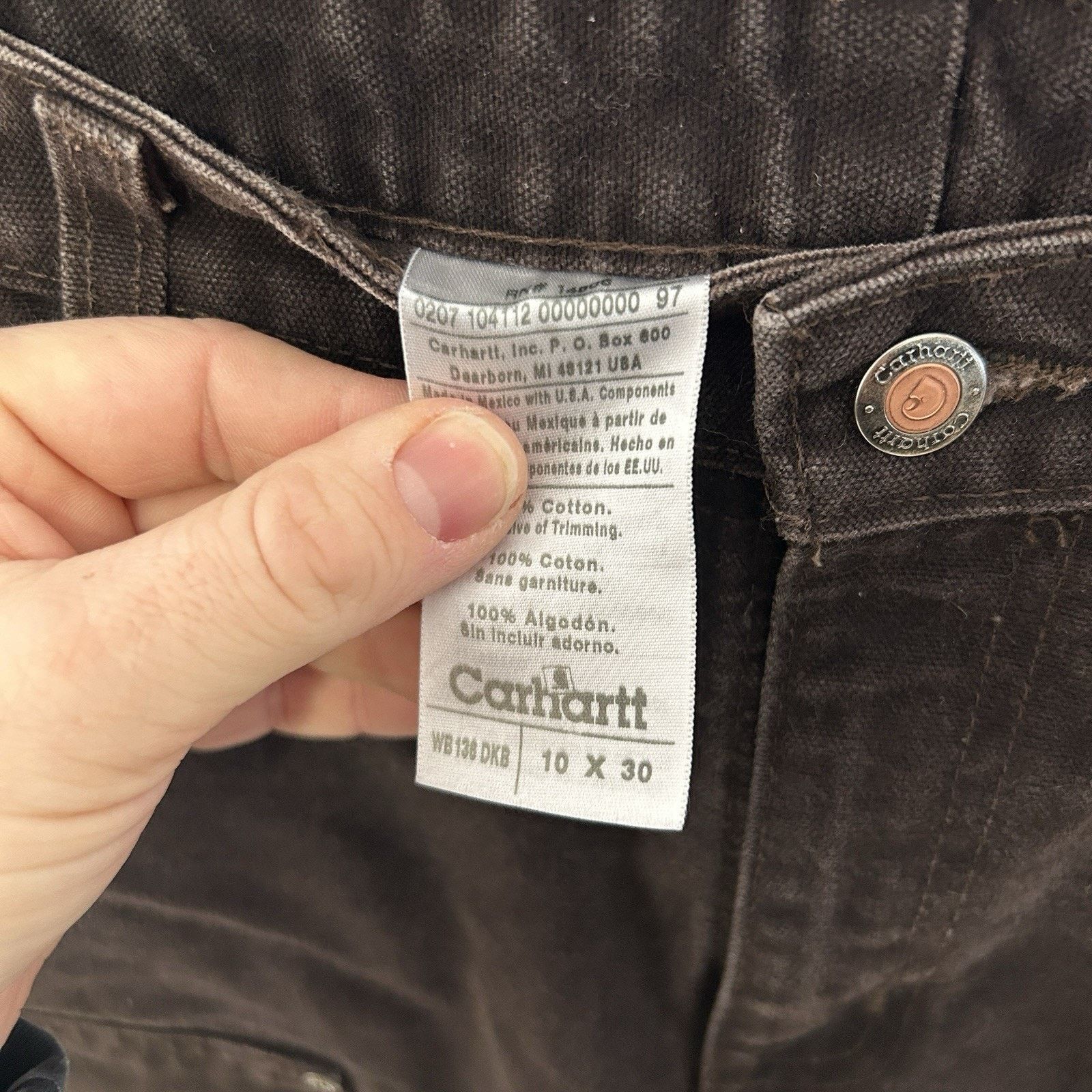 Carhartt Vintage Carhartt DoubleKnee Work Pants “Dark Brown” Size US 31 - 13 Thumbnail