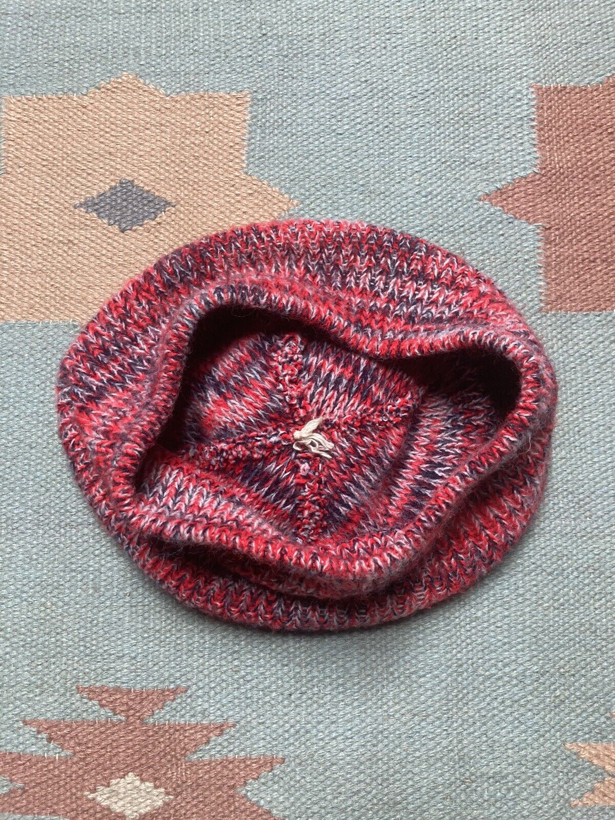 Vintage Vintage acrylic knit beanie Pom Pom winter hat fuzzy soft Size ONE SIZE - 5 Thumbnail