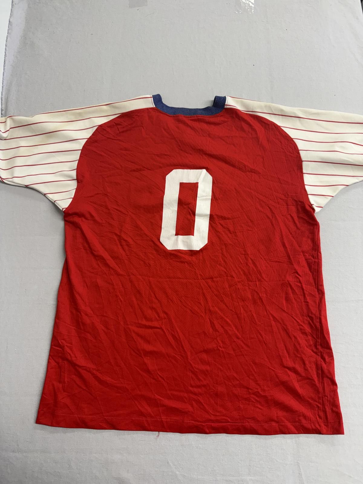 Maison Margiela Vintage 1970s Baseball Jersey Red Pin Stripe PAT #0 Mason -L Size US L / EU 52-54 / 3 - 2 Thumbnail