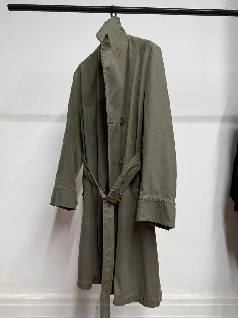 Yohji Yamamoto Yohji Yamamoto Pickle Green Trench w/ Detachable Belt Size M / US 6-8 / IT 42-44 - 4 Thumbnail