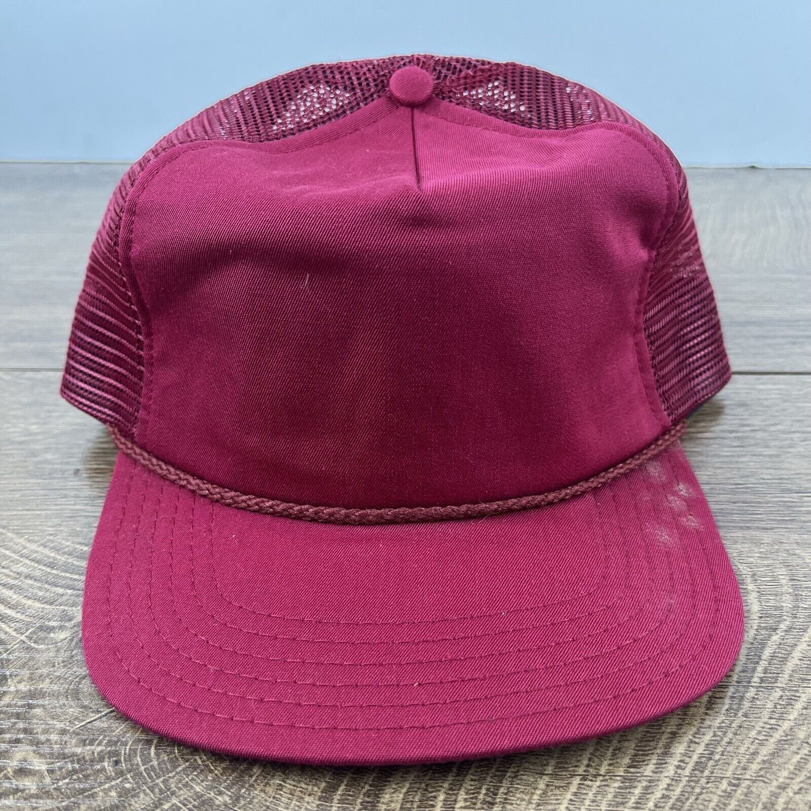 Other Adult Maroon Snapback Hat Red Cap Hat Adjustable Hat Red Adu Size ONE SIZE - 3 Thumbnail