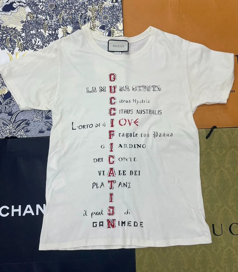 Gucci Gucci Letter Print Short Sleeve T-shirt - dmc Size US S / EU 44-46 / 1 - 1 Thumbnail