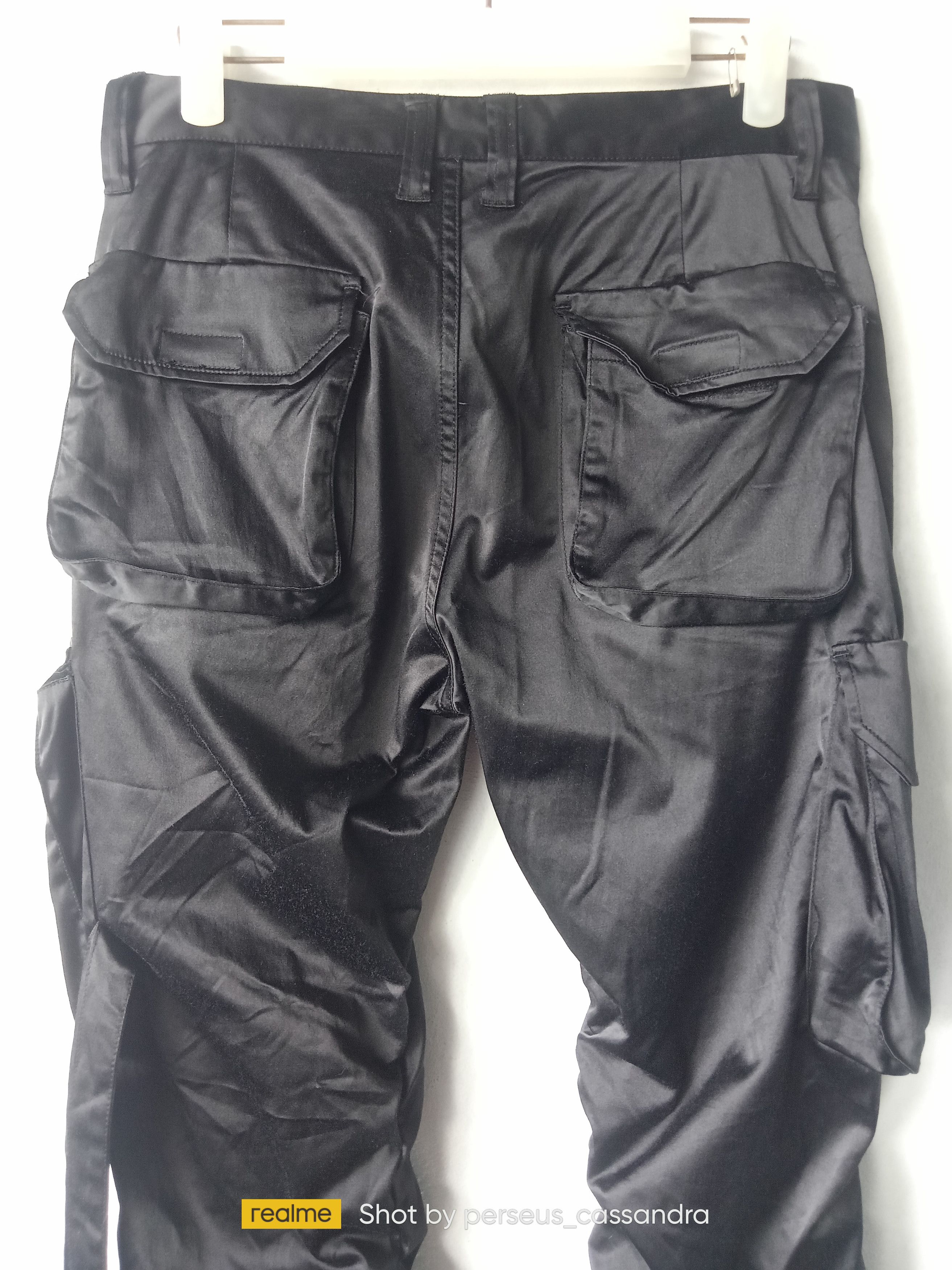 Japanese Brand Saucy Cool Stacked Black Stretch Cargo Pants Size US 30 / EU 46 - 6 Thumbnail