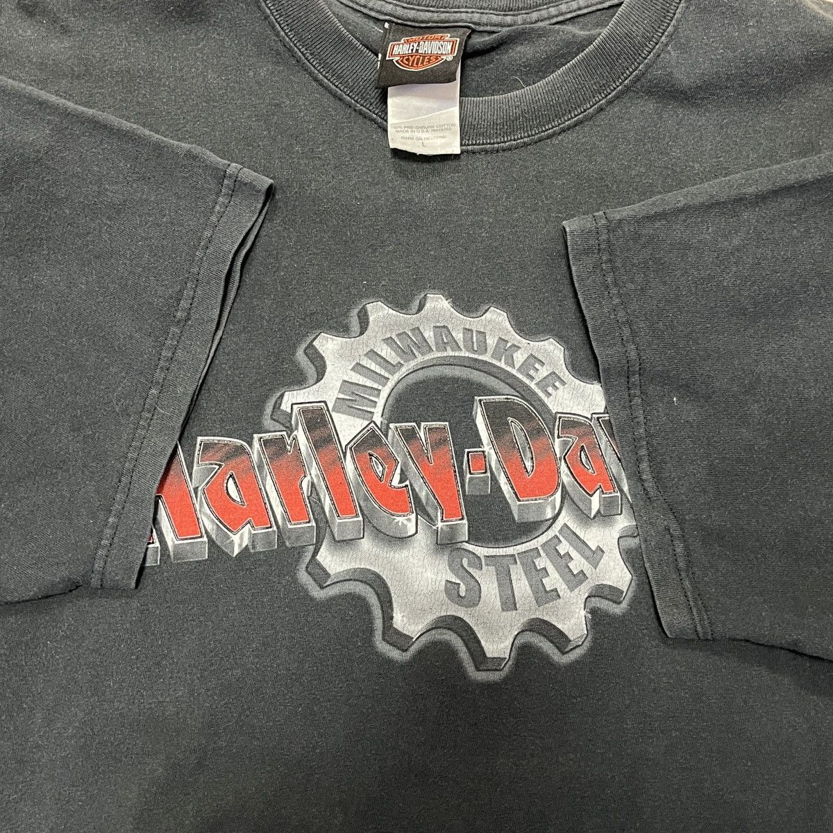 Harley Davidson Vintage Y2K Harley Davidson Barrigada Guam TShirt Size US L / EU 52-54 / 3 - 16 Thumbnail