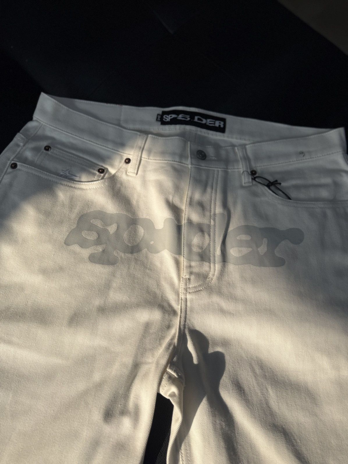 Sp5der Sp5der Jean Shorts White Size 34 (NEW) Size US 34 / EU 50 - 3 Thumbnail