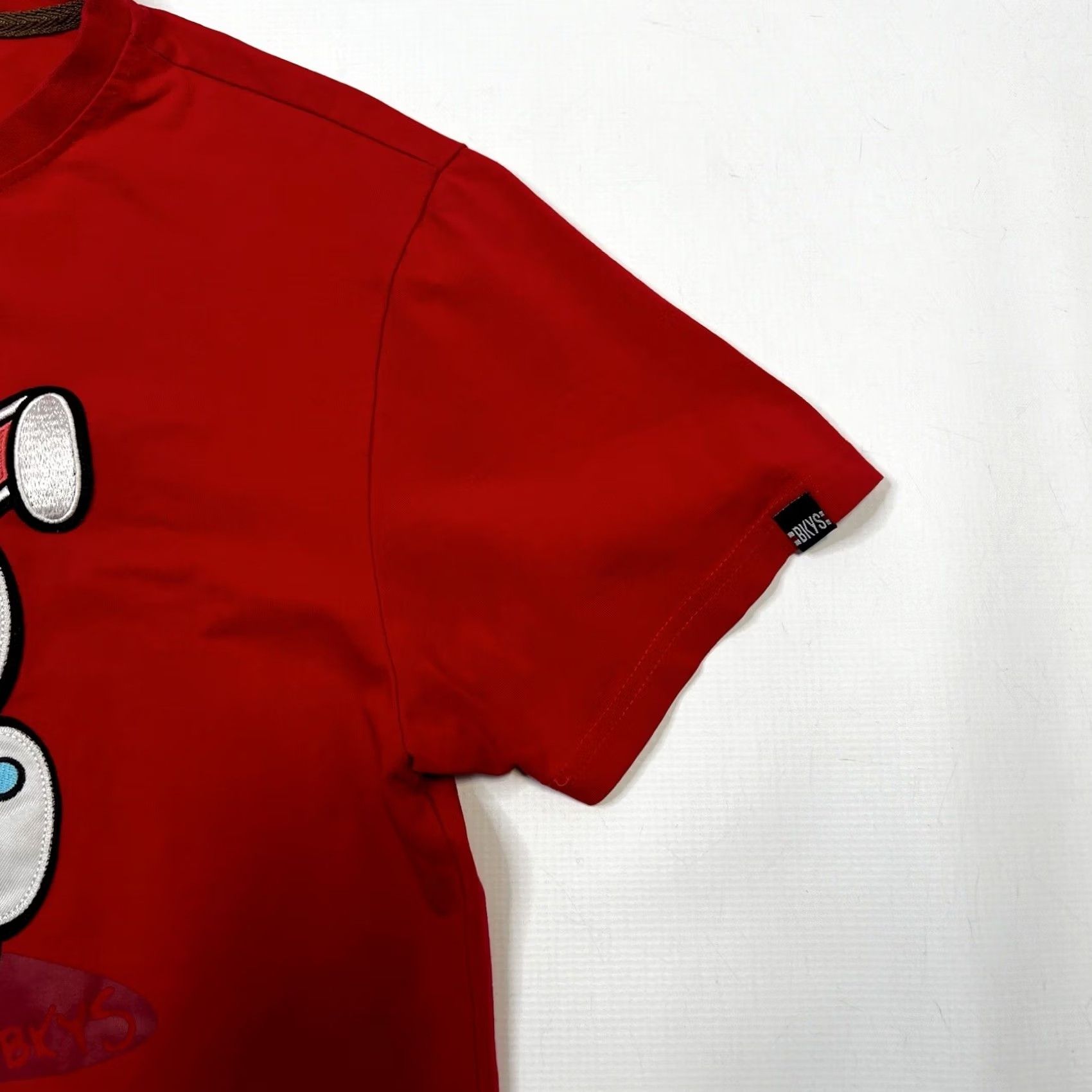 Vintage BKYS Men's Lucky Charm Rose Original Print Embroidered T-Shirt Red Med Size US M / EU 48-50 / 2 - 5 Thumbnail