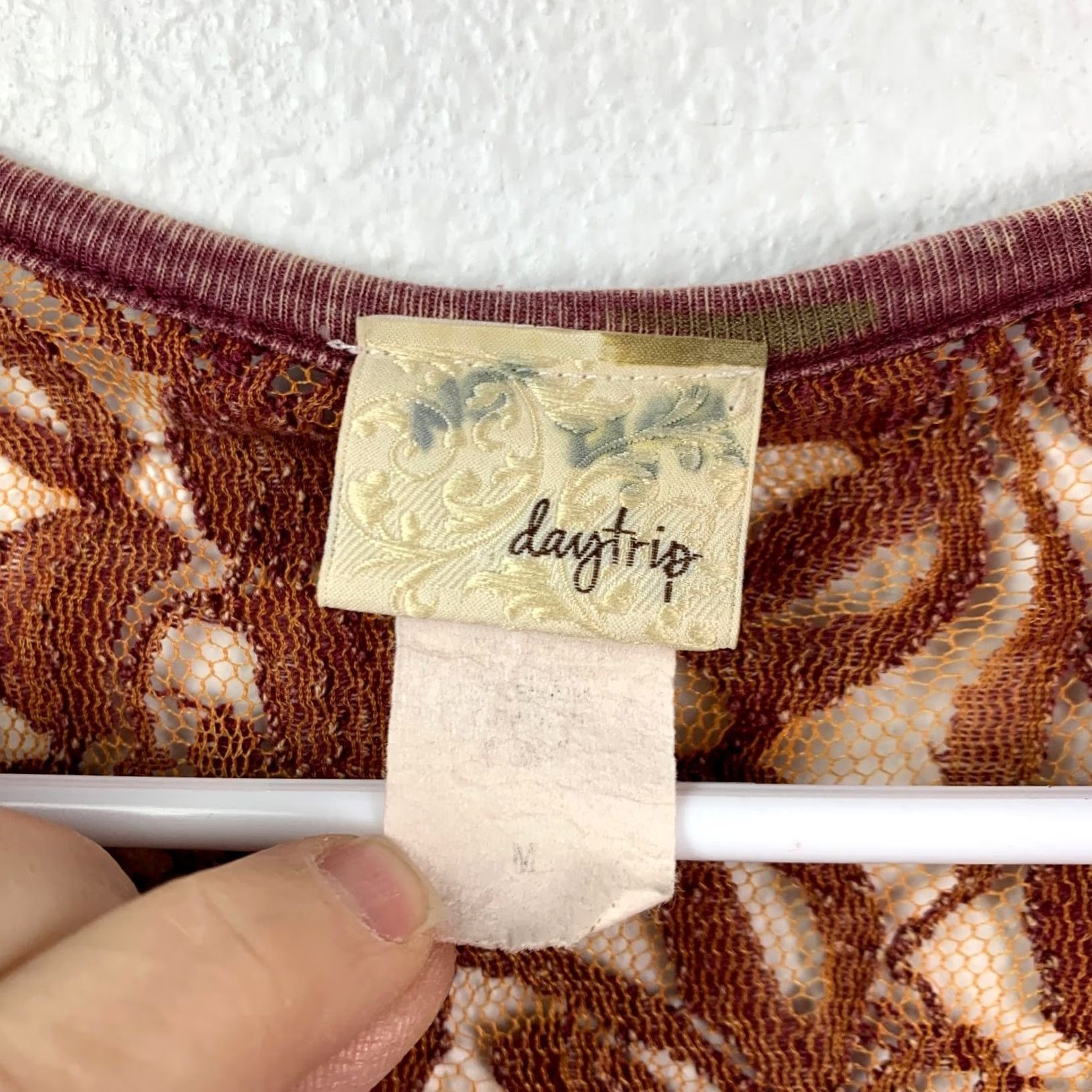 Vintage Y2K Daytrip Thermal Shirt Women's M Lace Back Twilightcore Fairy Size M / US 6-8 / IT 42-44 - 5 Thumbnail