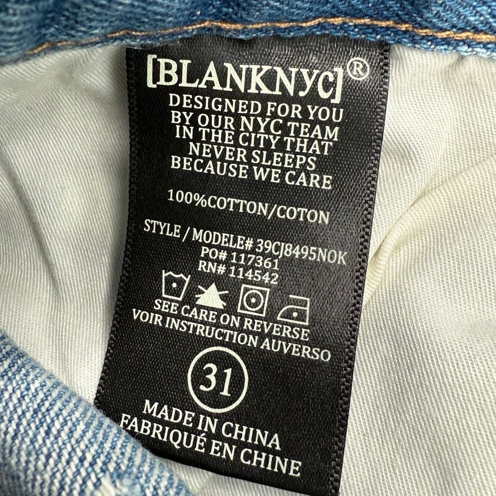 BLANKNYC NWT BLANK NYC Cut Off Denim Shorts Distressed High Rise Size 31" - 5 Thumbnail