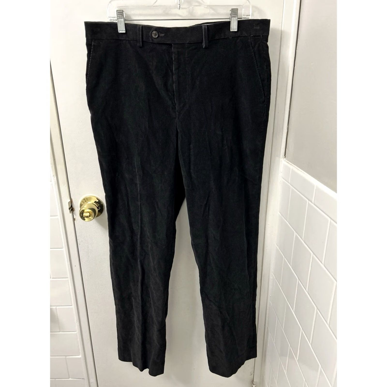 Ralph Lauren Lauren Ralph Lauren Corduroy Pants Mens 36x31 Black Straight Leg Trousers Dress Pants Casual Workwear Size US 36 / EU 52 - 2 Thumbnail