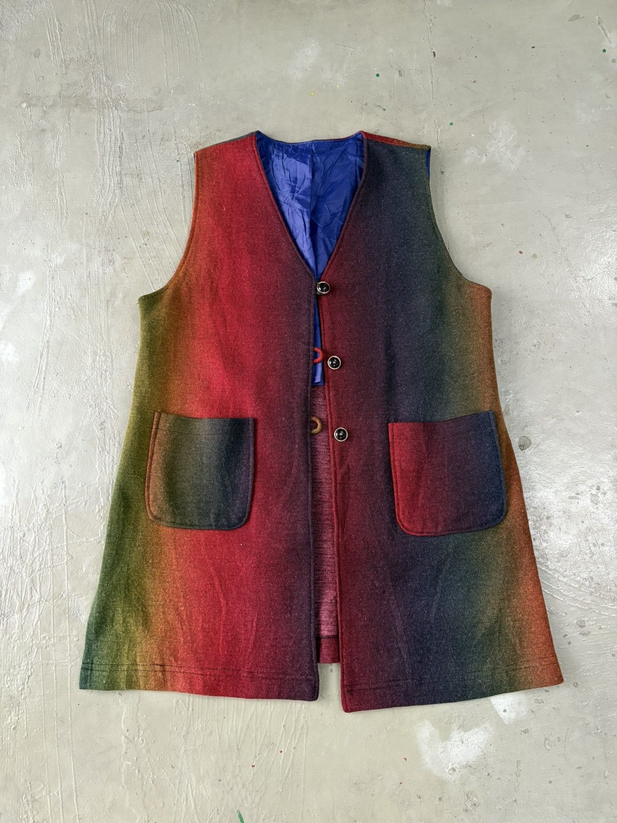 Vintage Vintage 80’s Wool Vest Rainbow Size US M / EU 48-50 / 2 - 1 Thumbnail