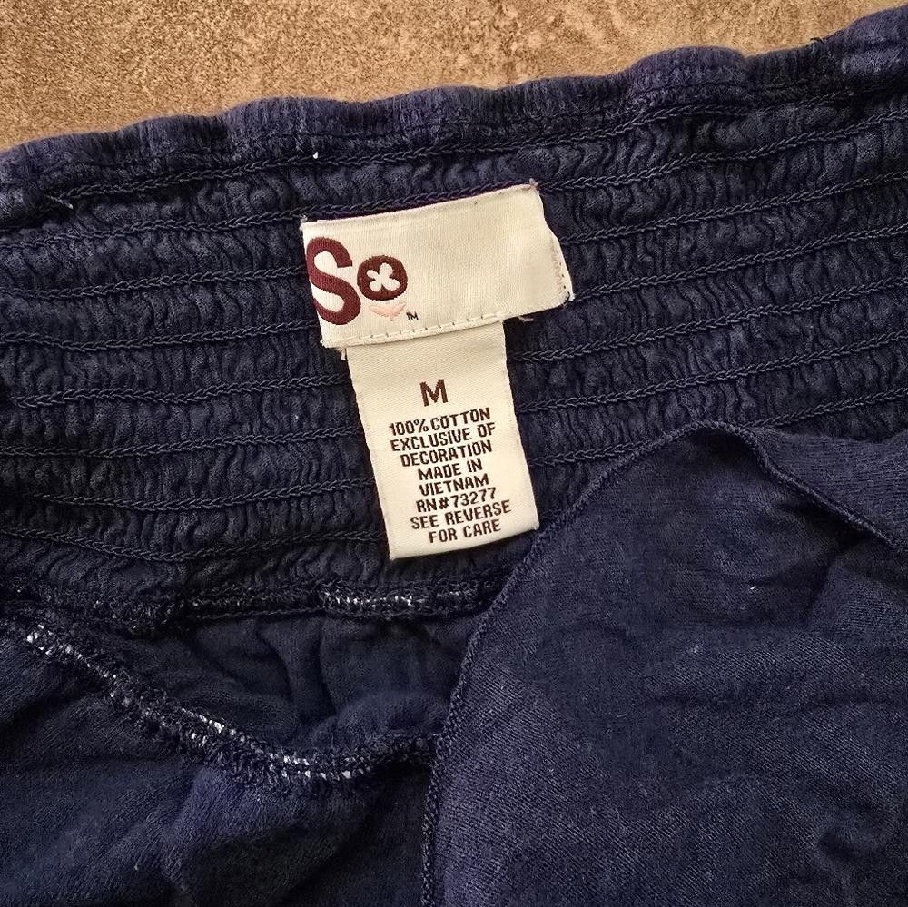 Designer Navy White Detailed SO Tube Top Size M / US 6-8 / IT 42-44 - 3 Thumbnail