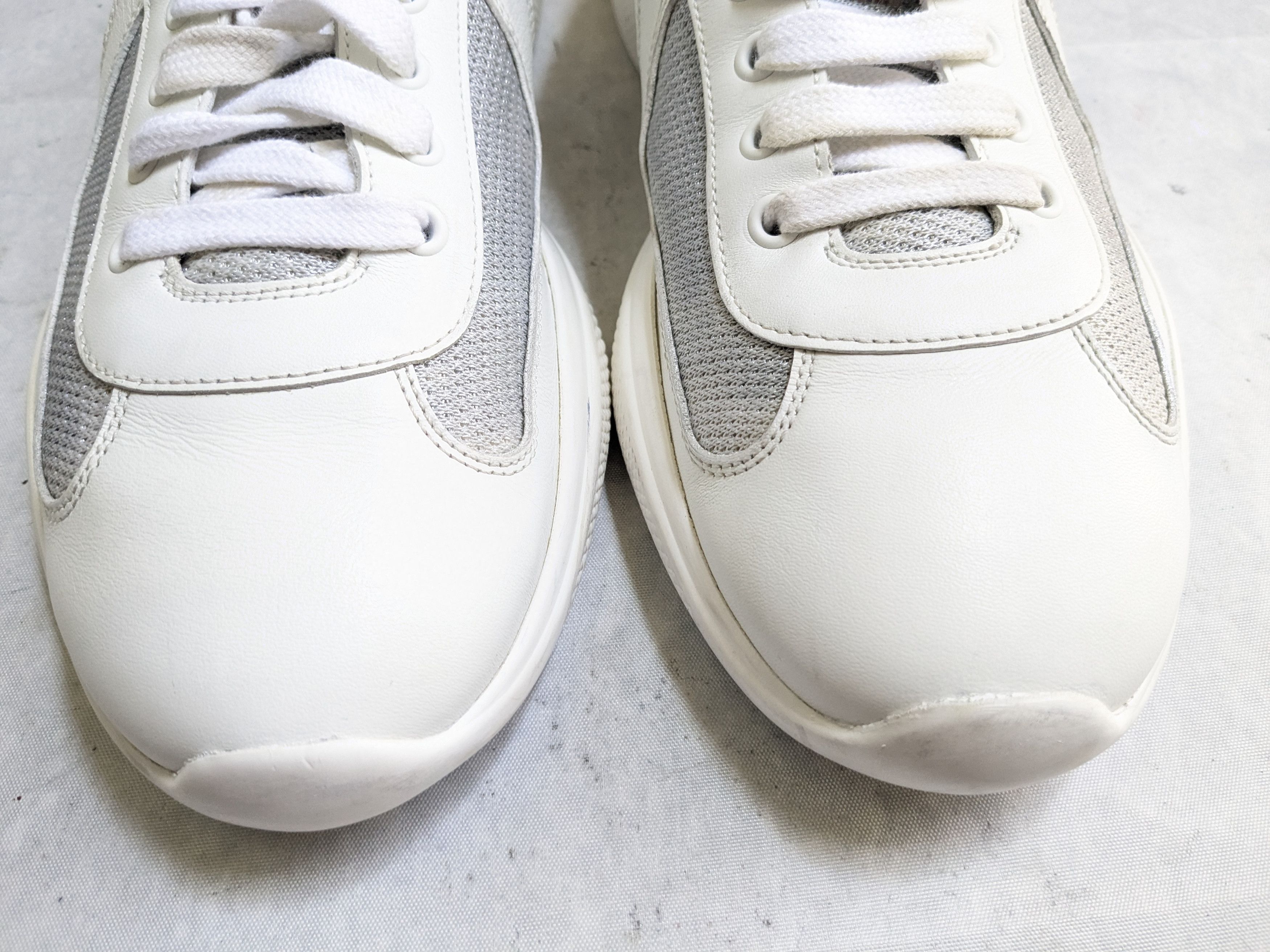 Prada Prada America's Cup Sneakers White 10 Silver Red Low Size US 10 / EU 43 - 4 Thumbnail