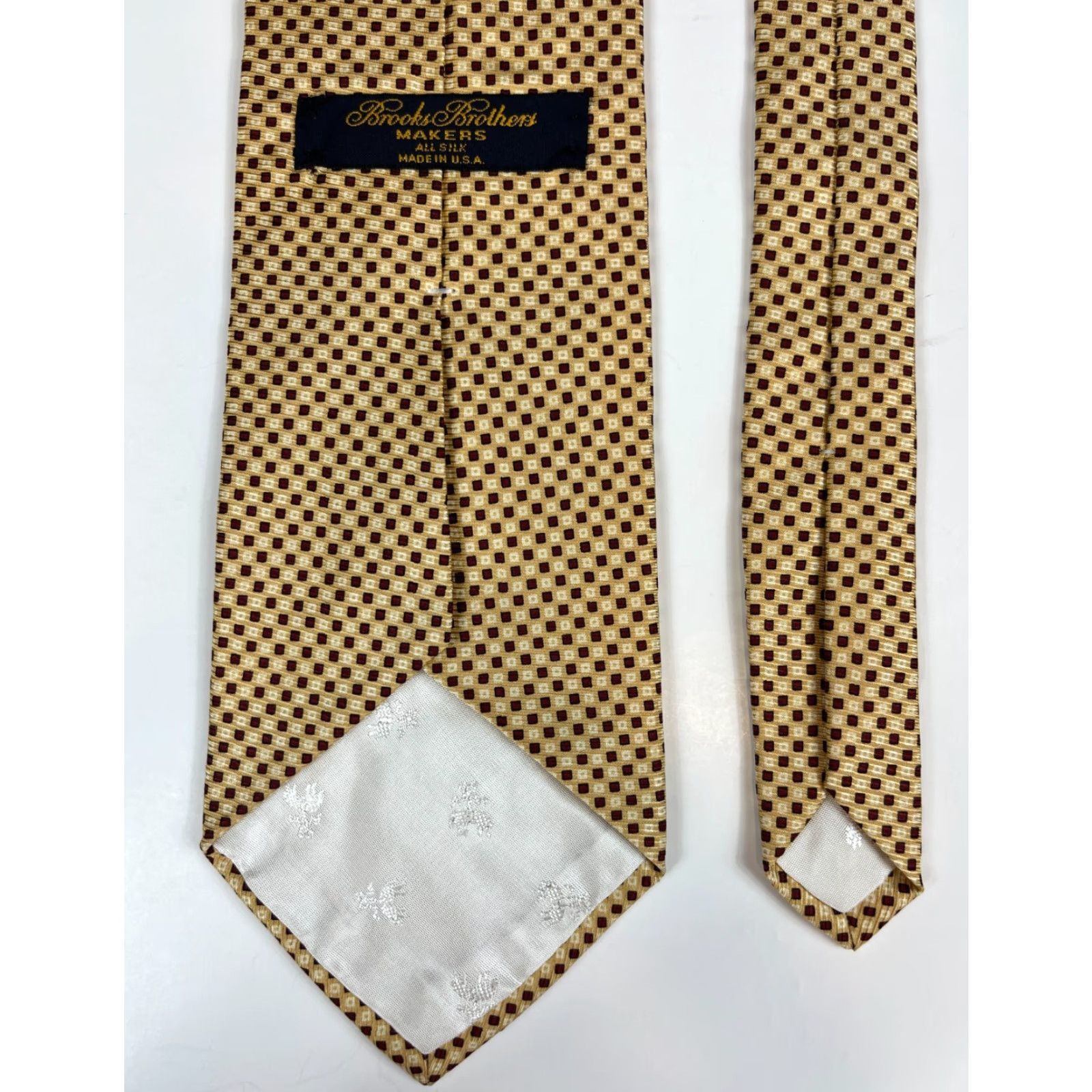 Brooks Brothers BROOKS BROTHERS Makers Silk Tie Plaid Check Made in USA Men’s Silk Tie Short 56" Wide 3.75" Yellow Adult Mens Size ONE SIZE - 6 Thumbnail