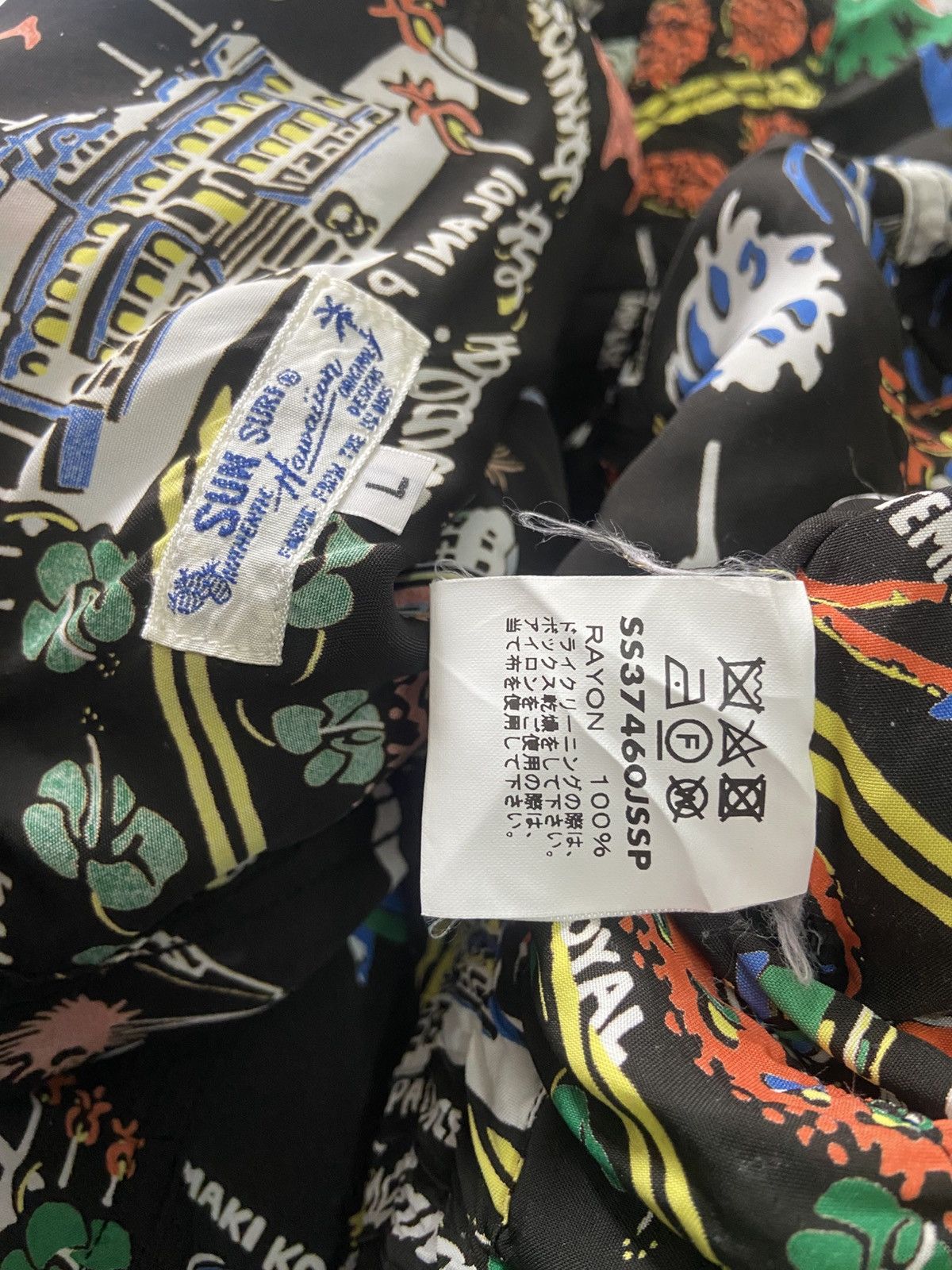 Sun Surf Vintage Hawaiian Print Rayon Shorts Toyo Enterprise Japan Size US 32 / EU 48 - 2 Thumbnail